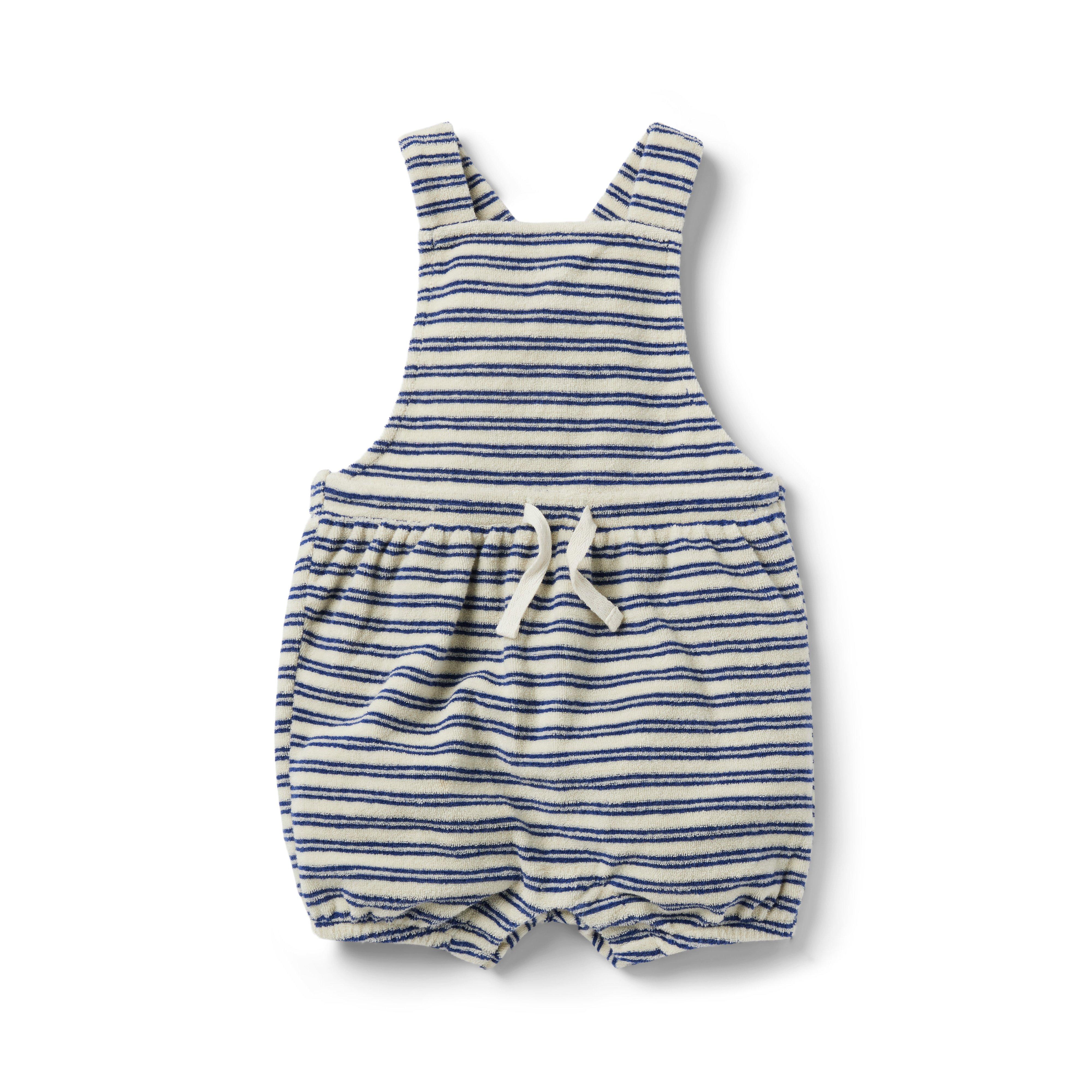 Baby Striped Terry Overall image number 0
