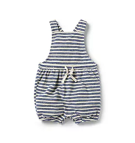 Janie and Jack Baby Striped Terry Overall