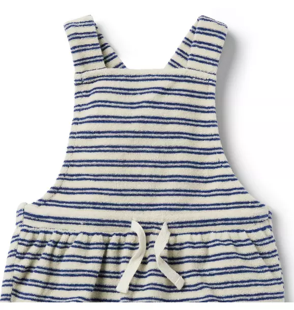 Baby Striped Terry Overall image number 2