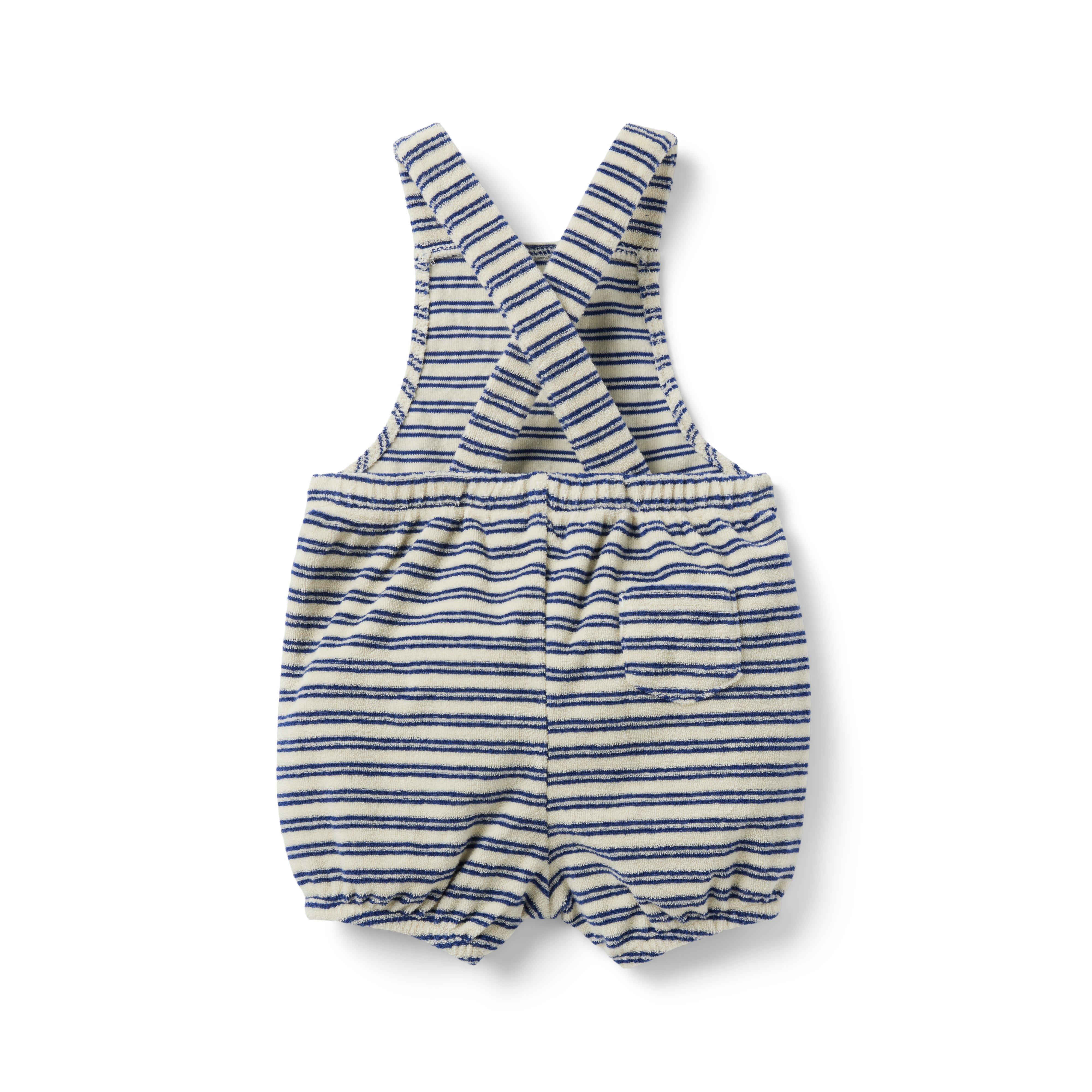 Baby Striped Terry Overall image number 1