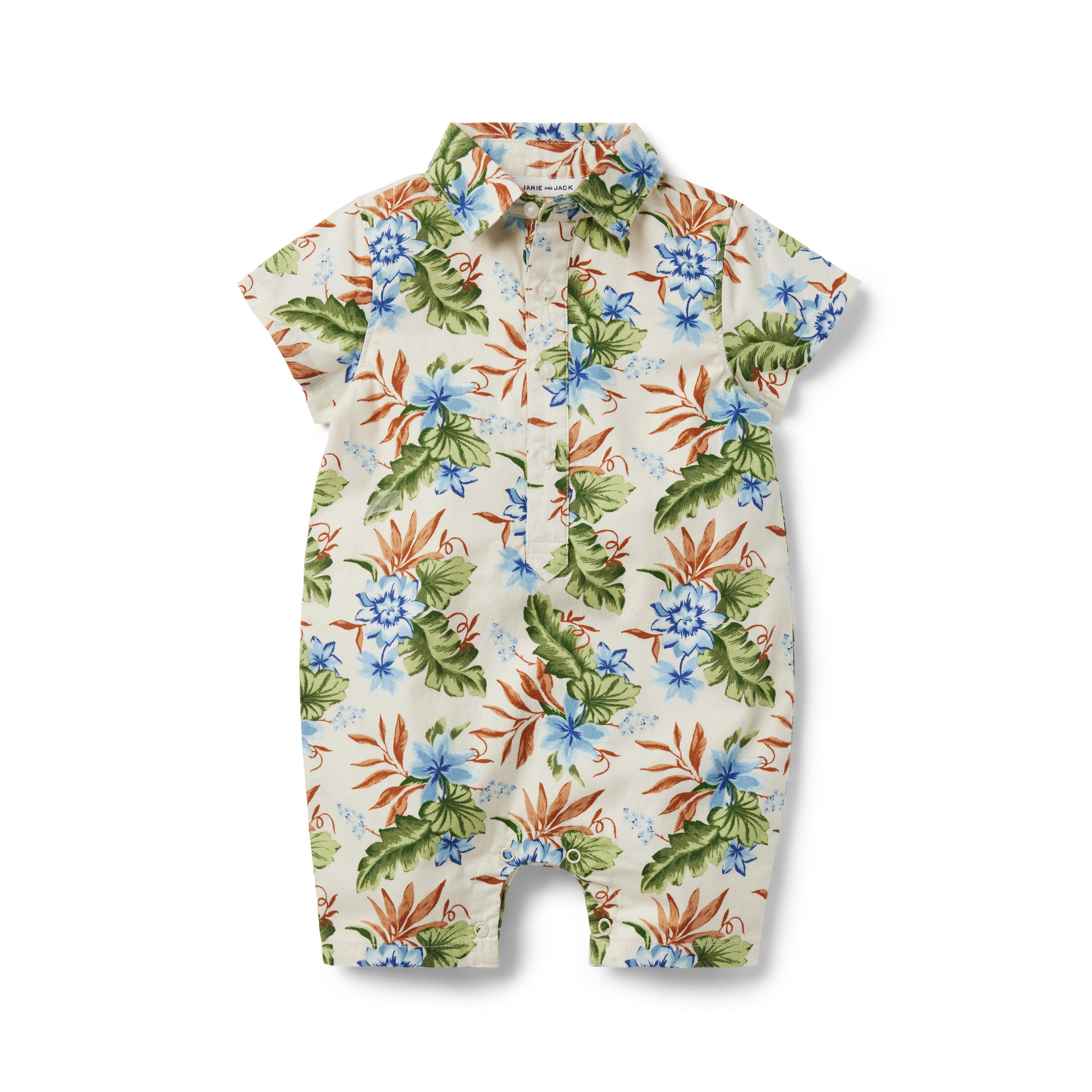 Baby Tropical Floral Romper image number 0