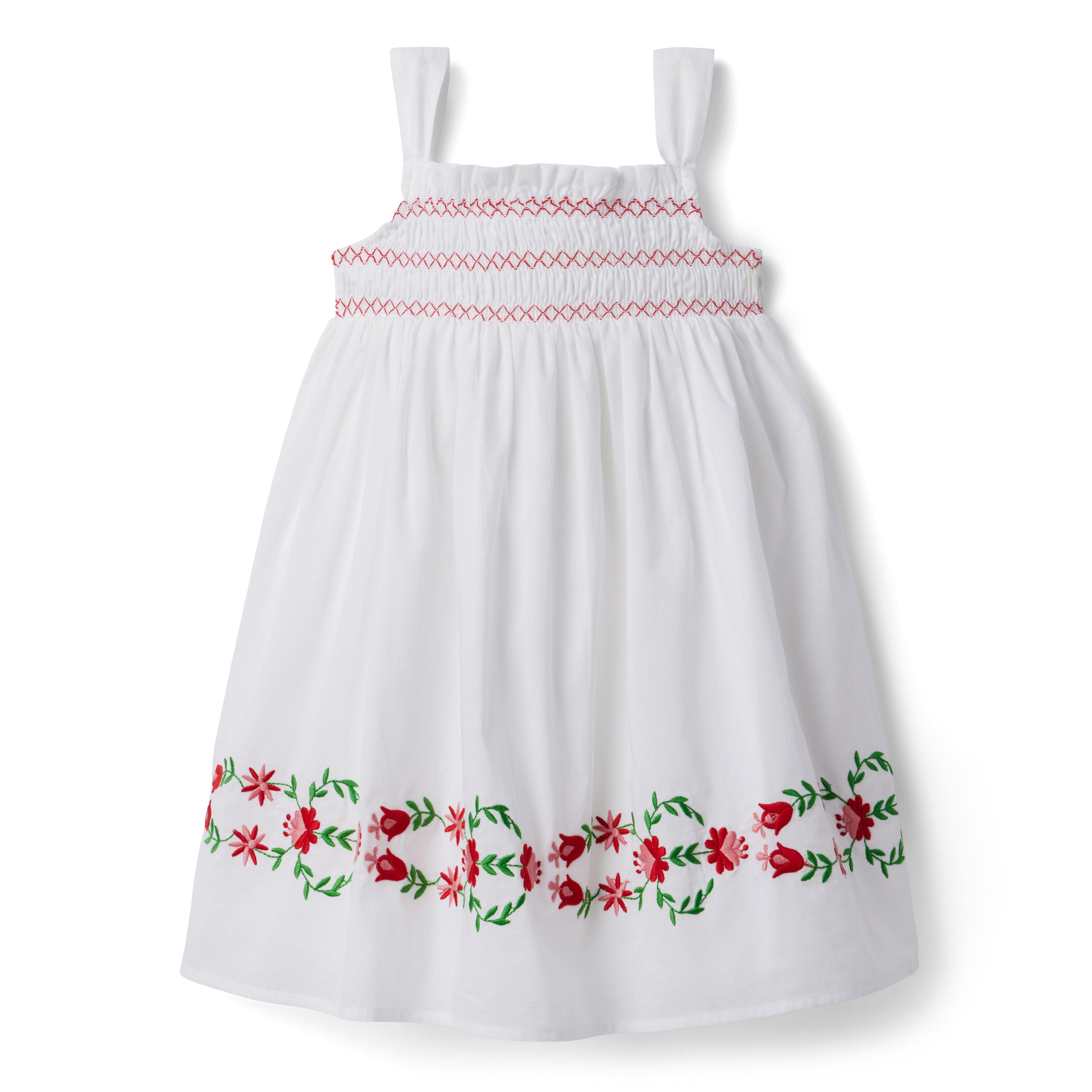 Embroidered Smocked Sundress image number 0