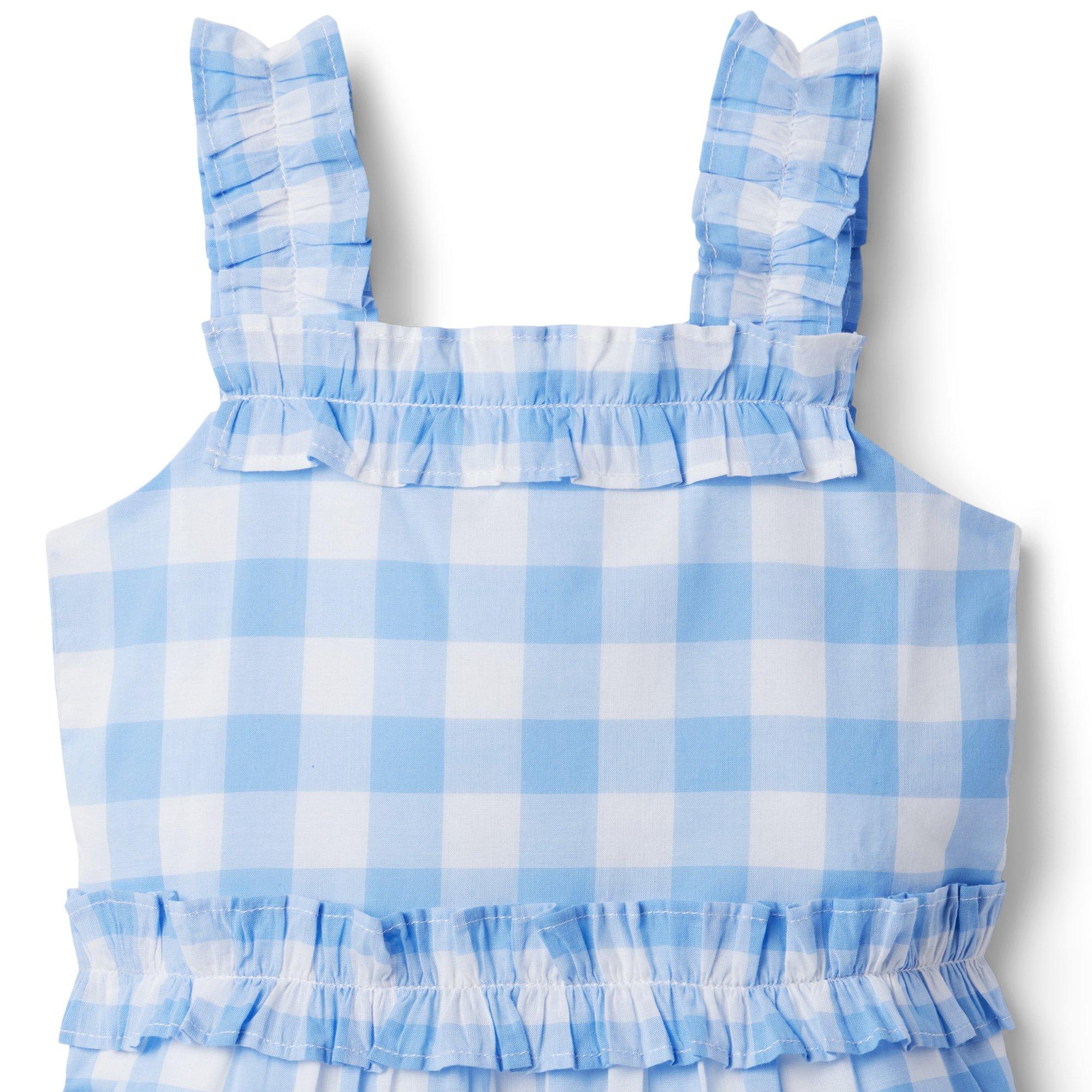 Gingham Ruffle Romper image number 2