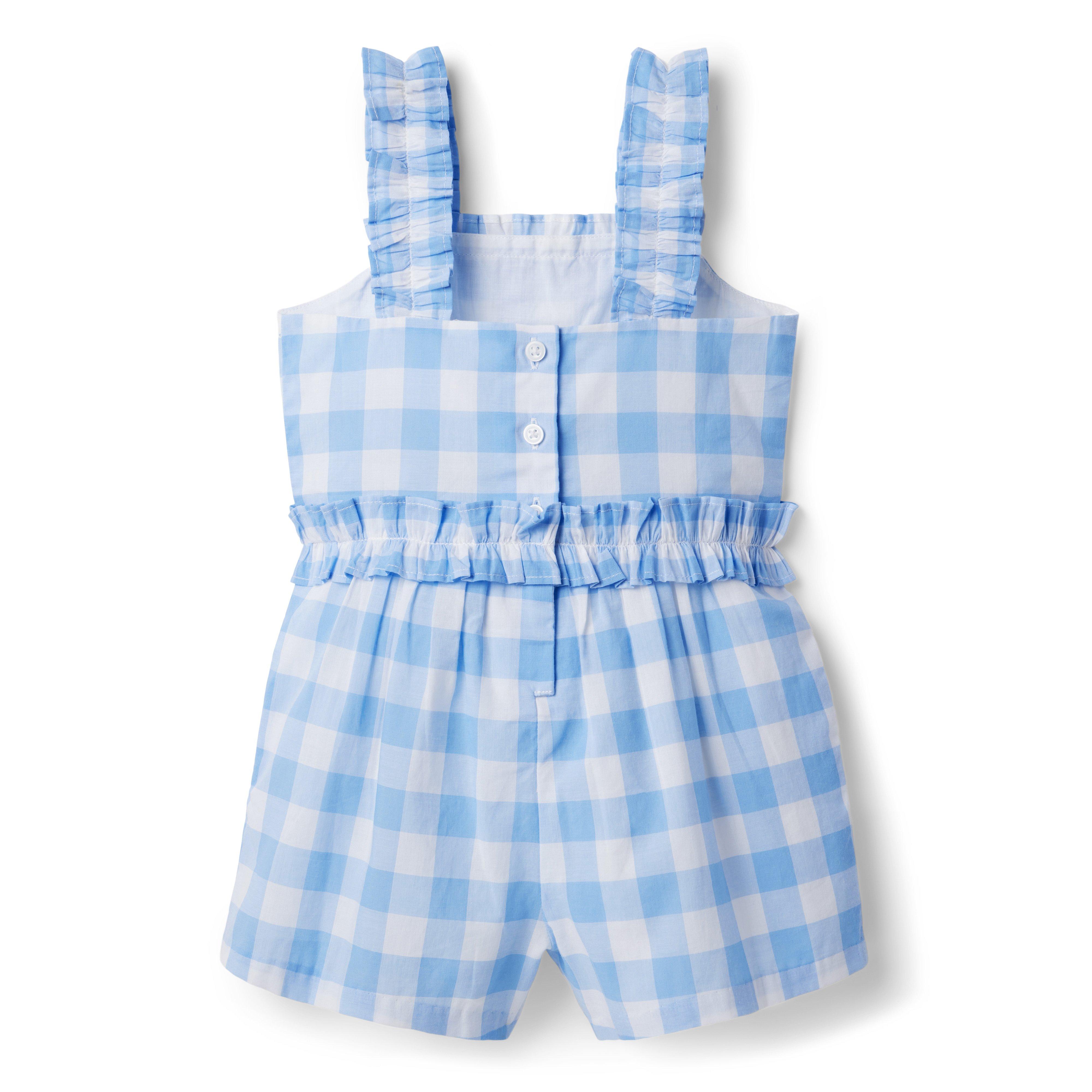 Gingham Ruffle Romper image number 1