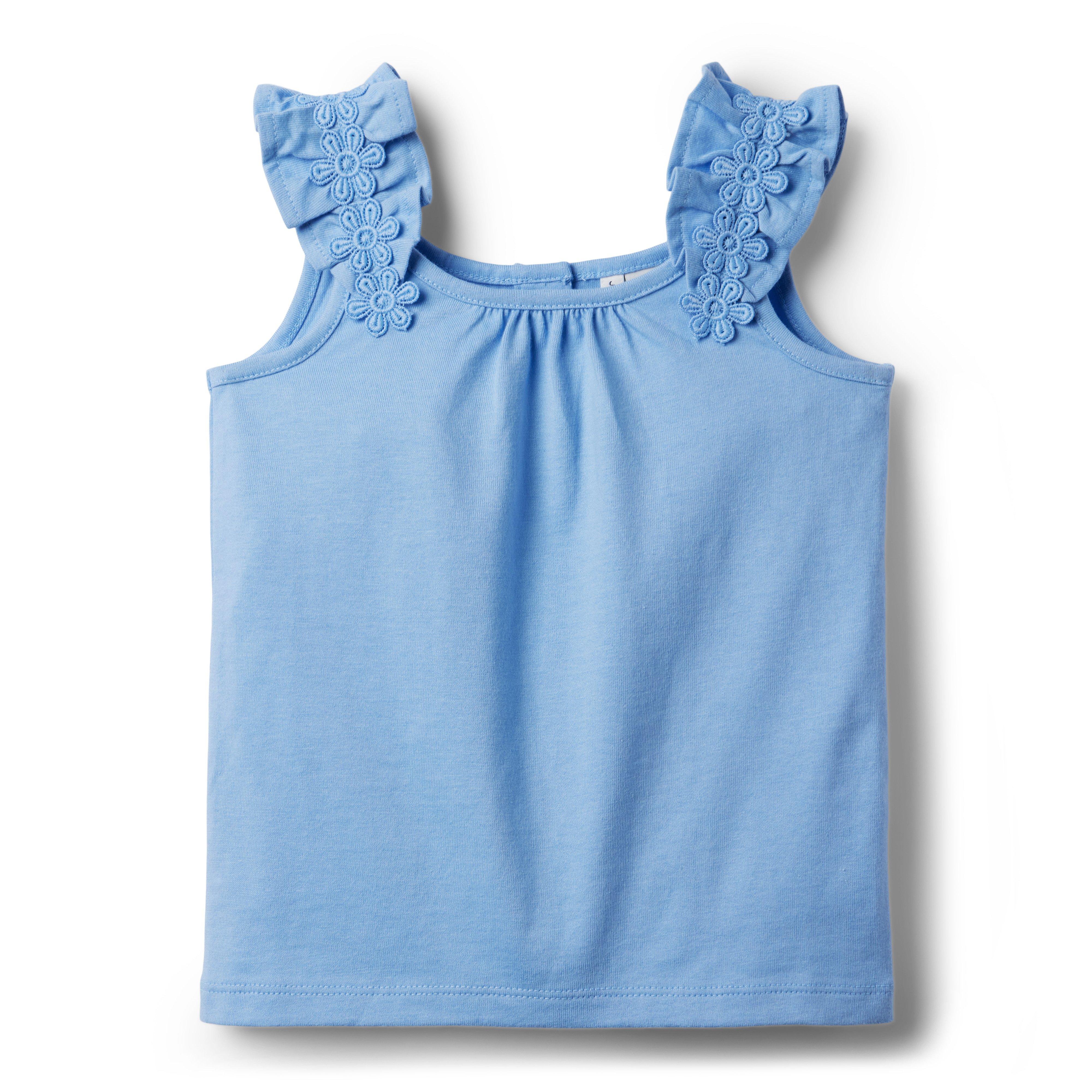 RUFFLE STRAP JERSEY TOP