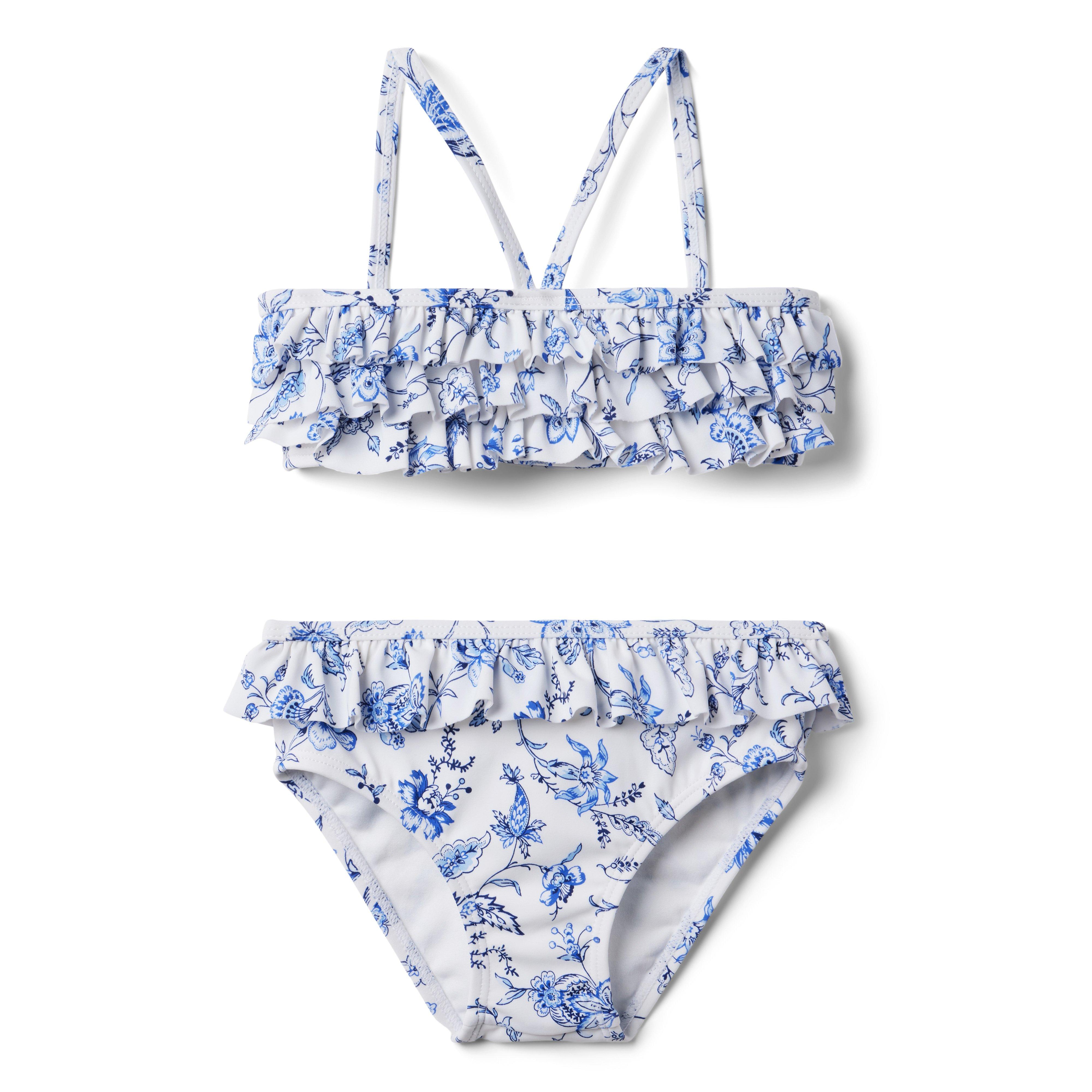 Floral Ruffle 2-Piece Swimsuit image number 0