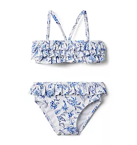Janie and Jack Floral Ruffle 2-Piece Swimsuit