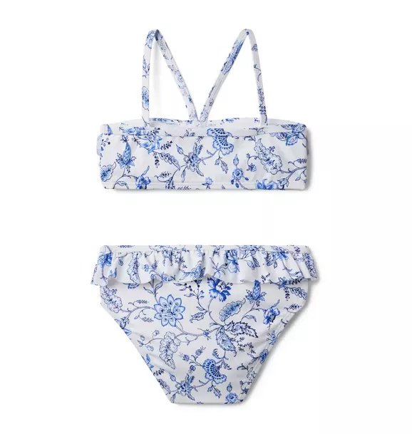 Floral Ruffle 2-Piece Swimsuit image number 1
