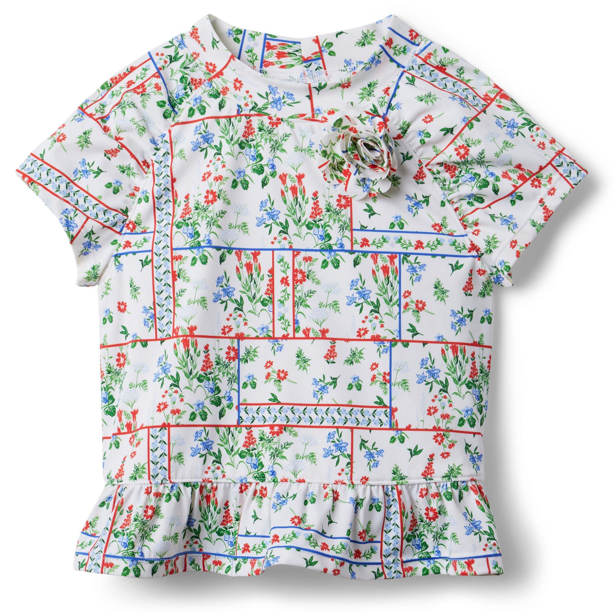 Floral Patchwork Rash Guard Set image number 2