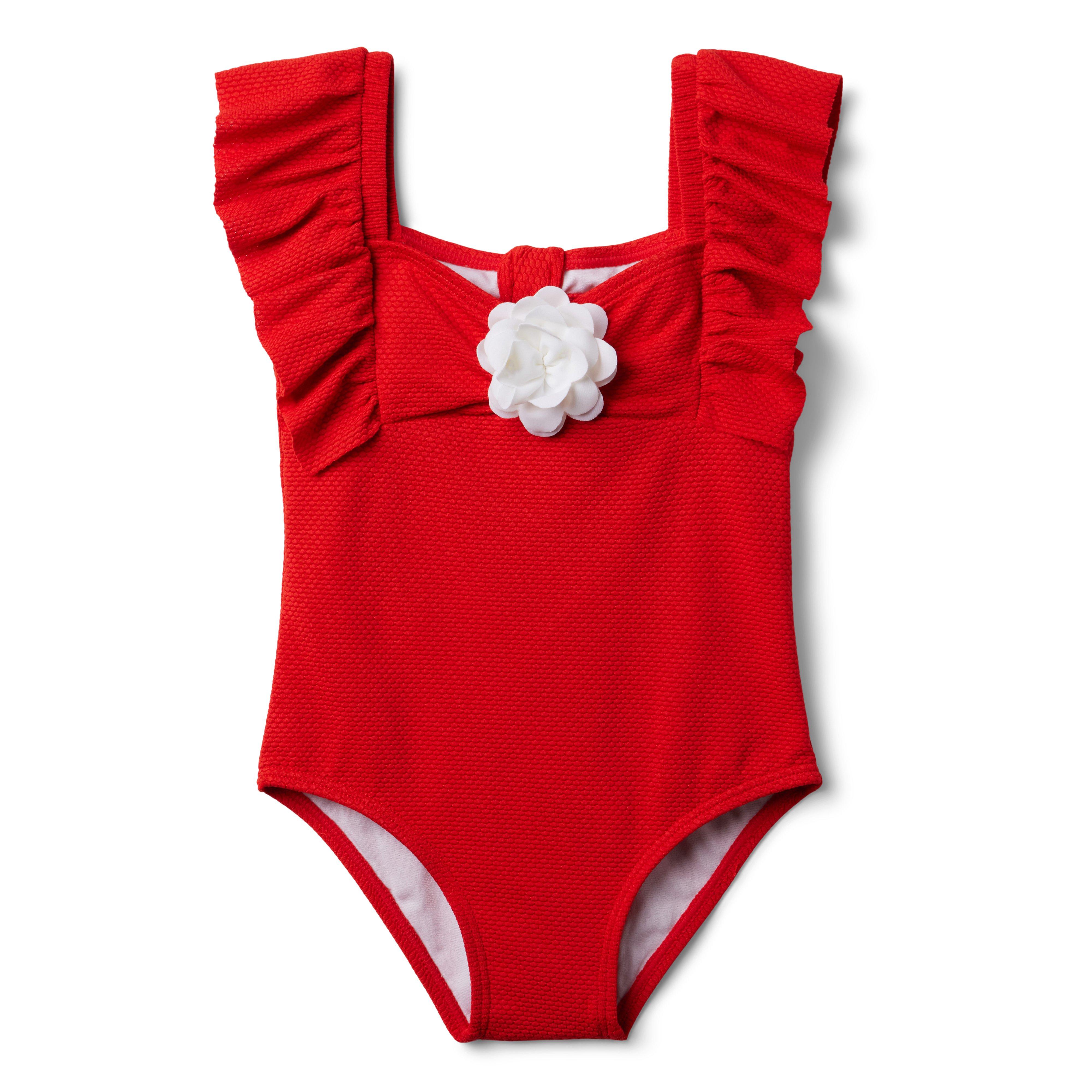 Rosette Ruffle Sleeve Swimsuit image number 0