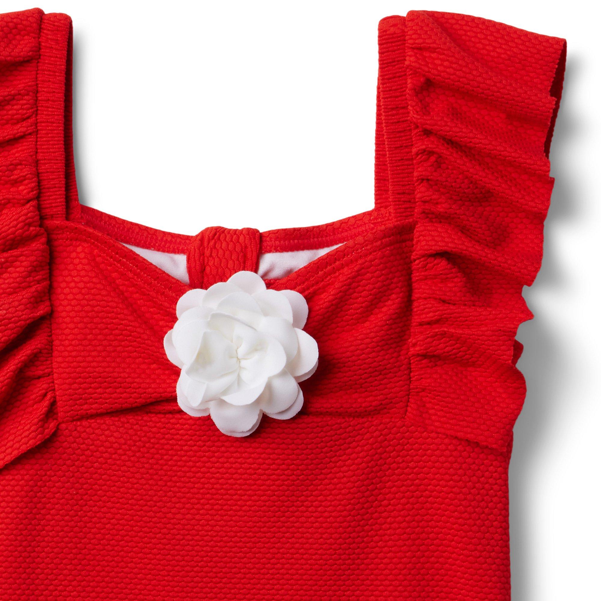 Rosette Ruffle Sleeve Swimsuit image number 3
