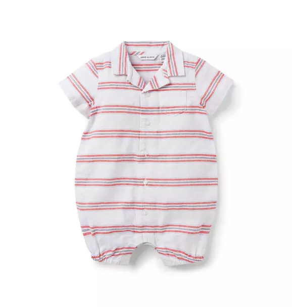 Baby Striped Linen Romper
