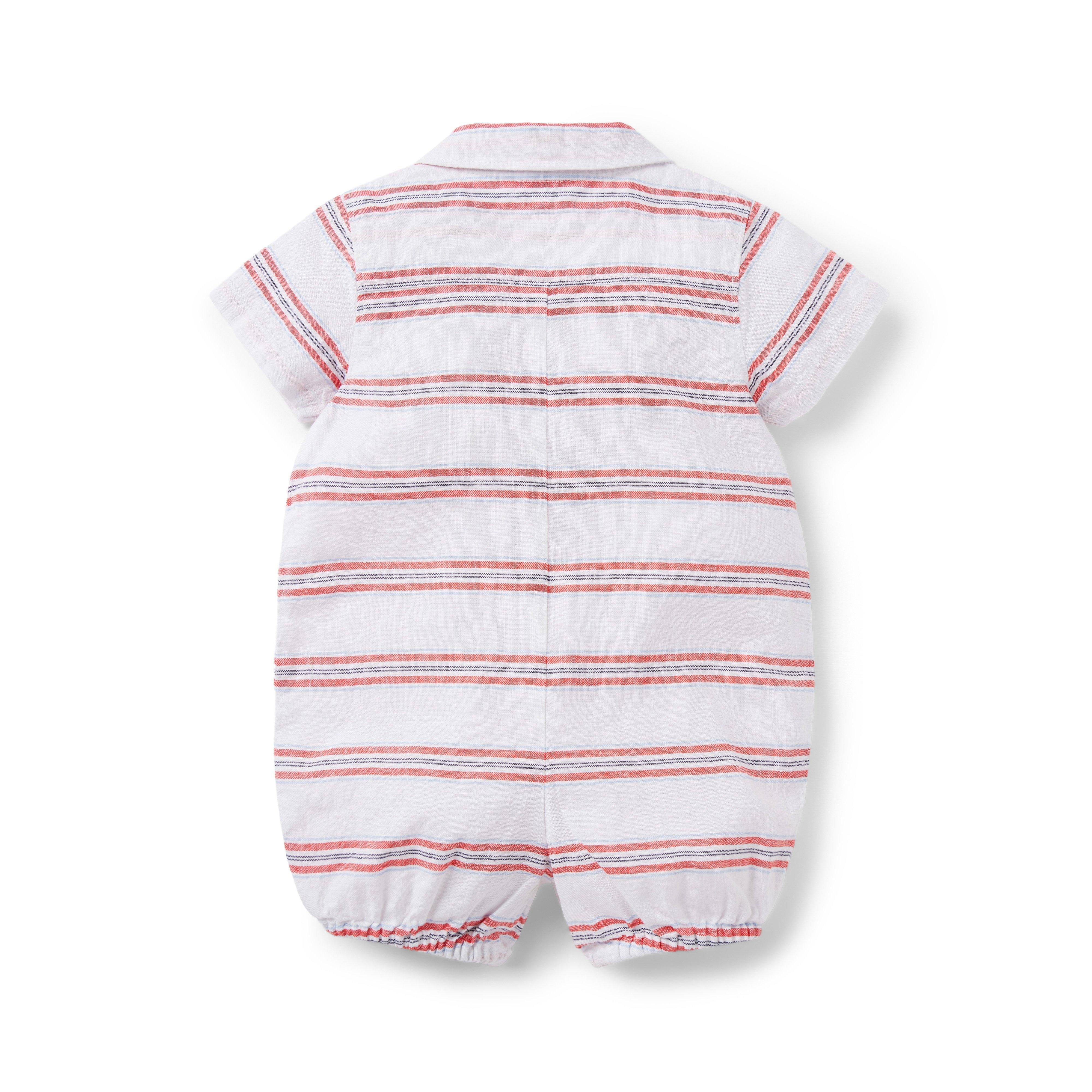 Baby Striped Linen Romper image number 1