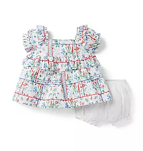Janie and Jack Baby Floral Patchwork Matching Set