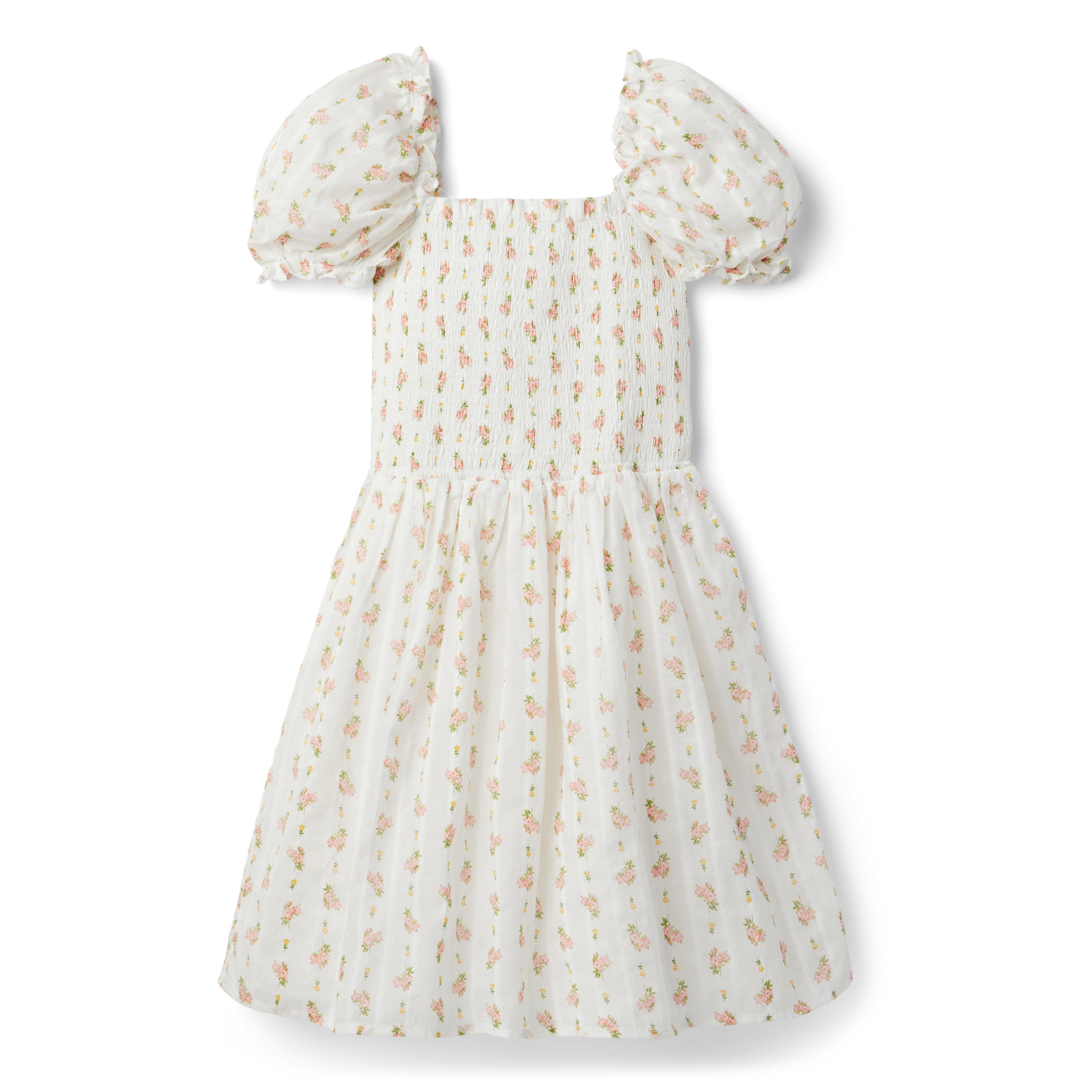 The Grace Floral Smocked Puff Sleeve Dress image number 0