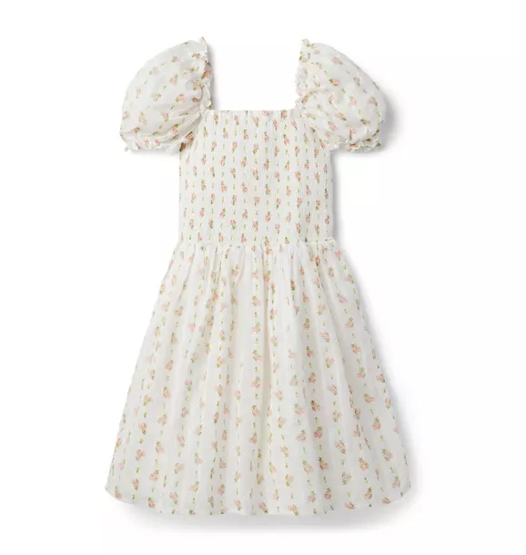 The Grace Floral Smocked Puff Sleeve Dress