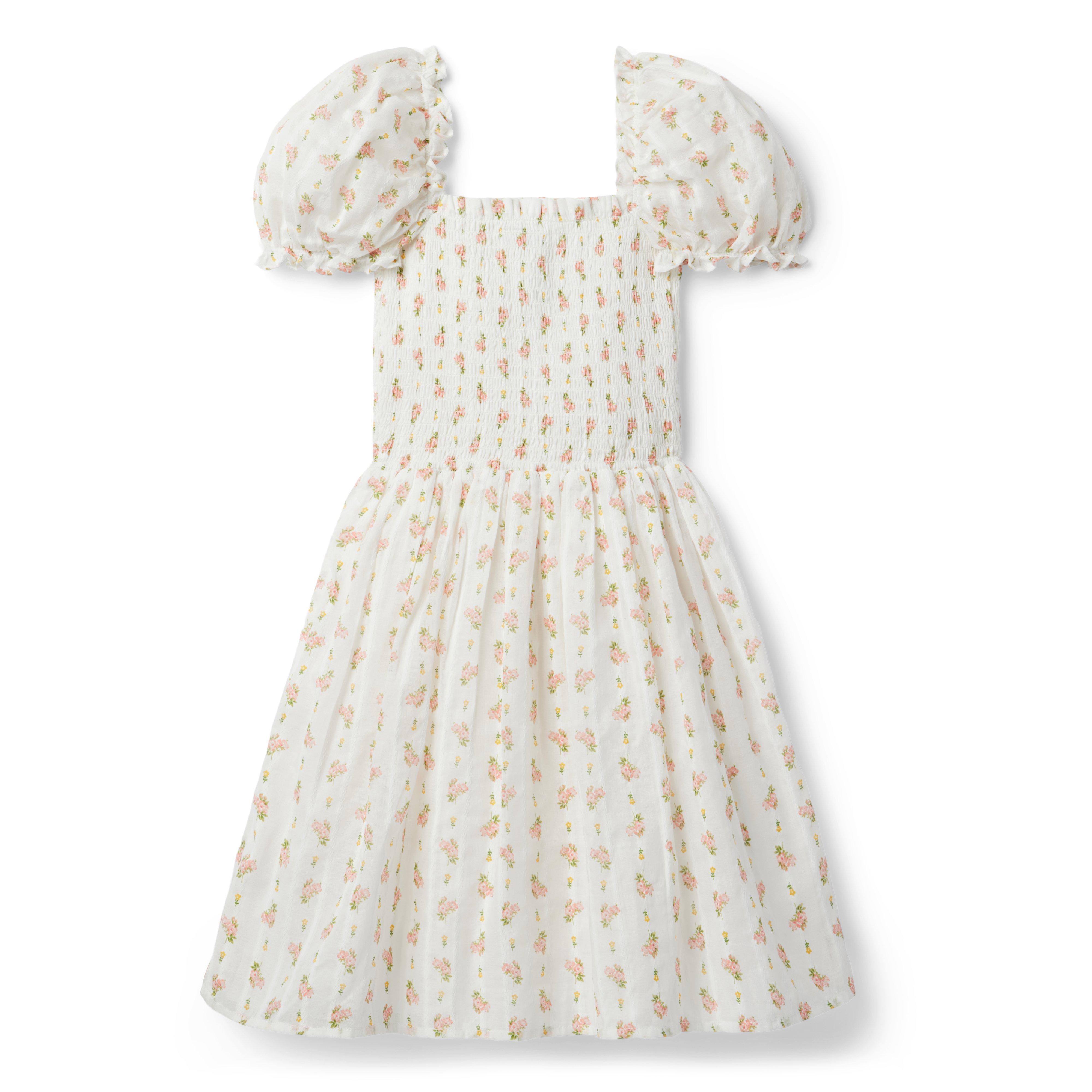 The Grace Floral Smocked Puff Sleeve Dress image number 1