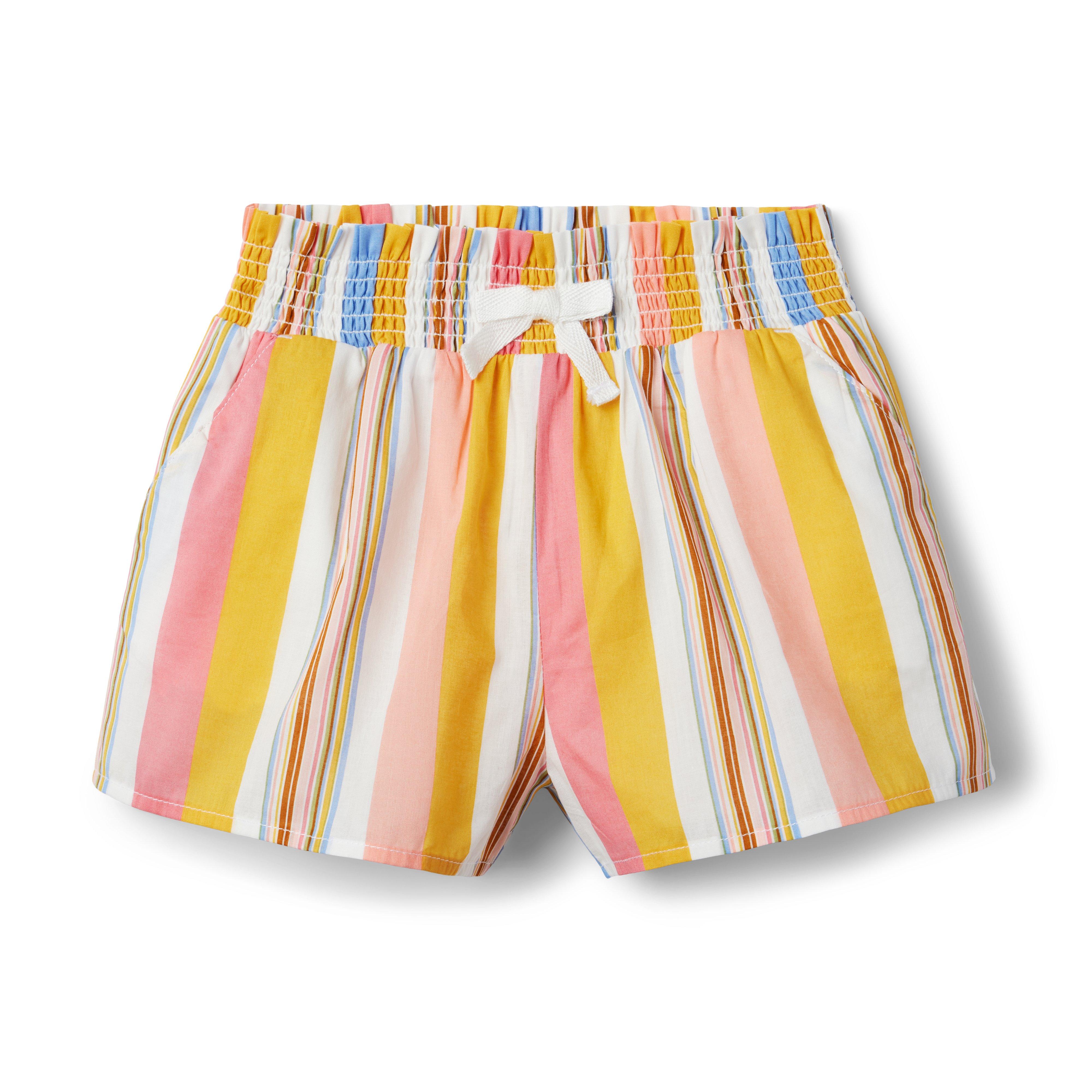 Striped Smocked Waist Short image number 0