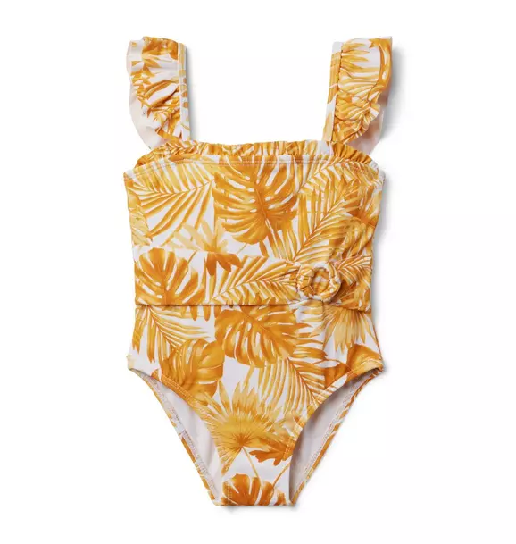Palm Belted Swimsuit