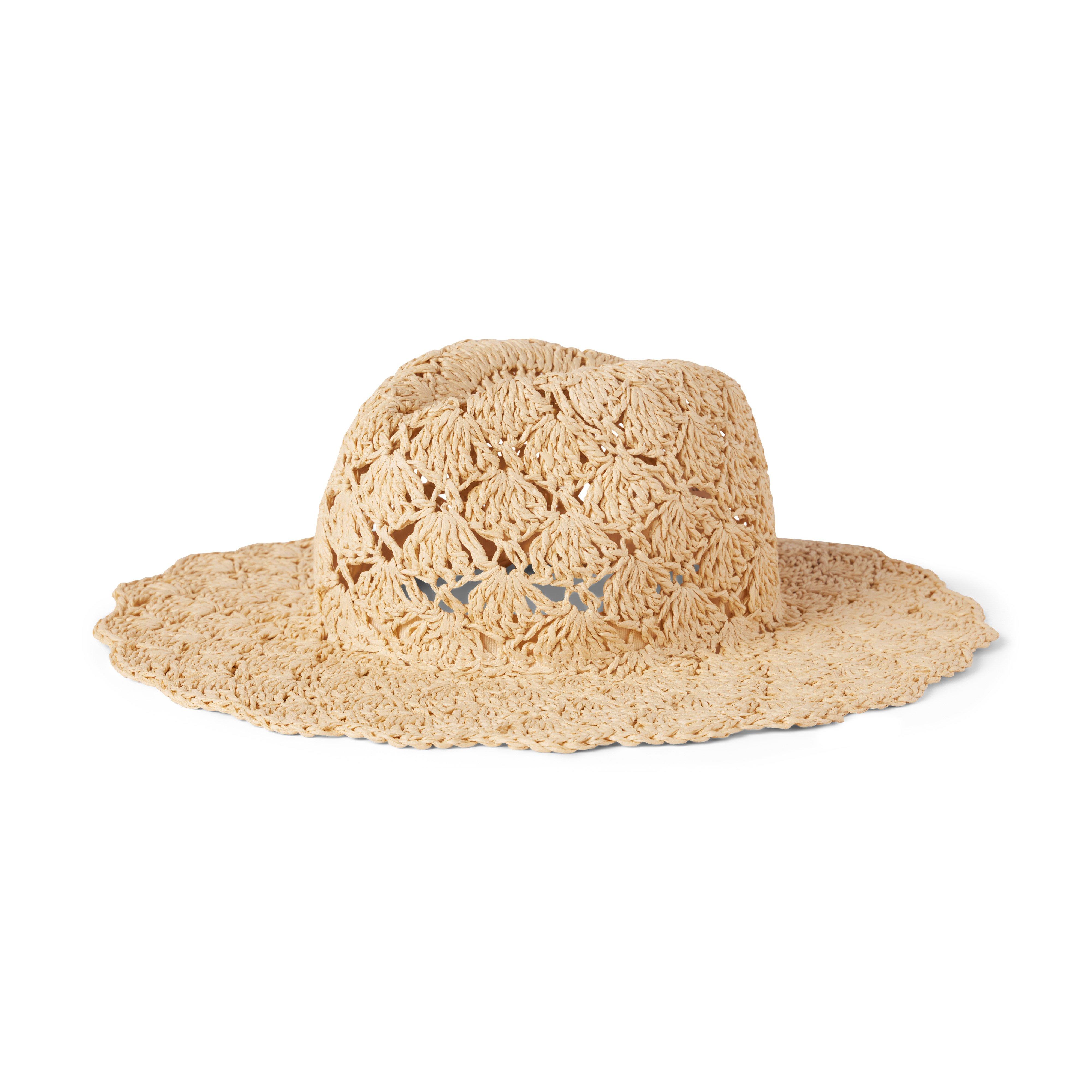 Crochet Straw Sun Hat