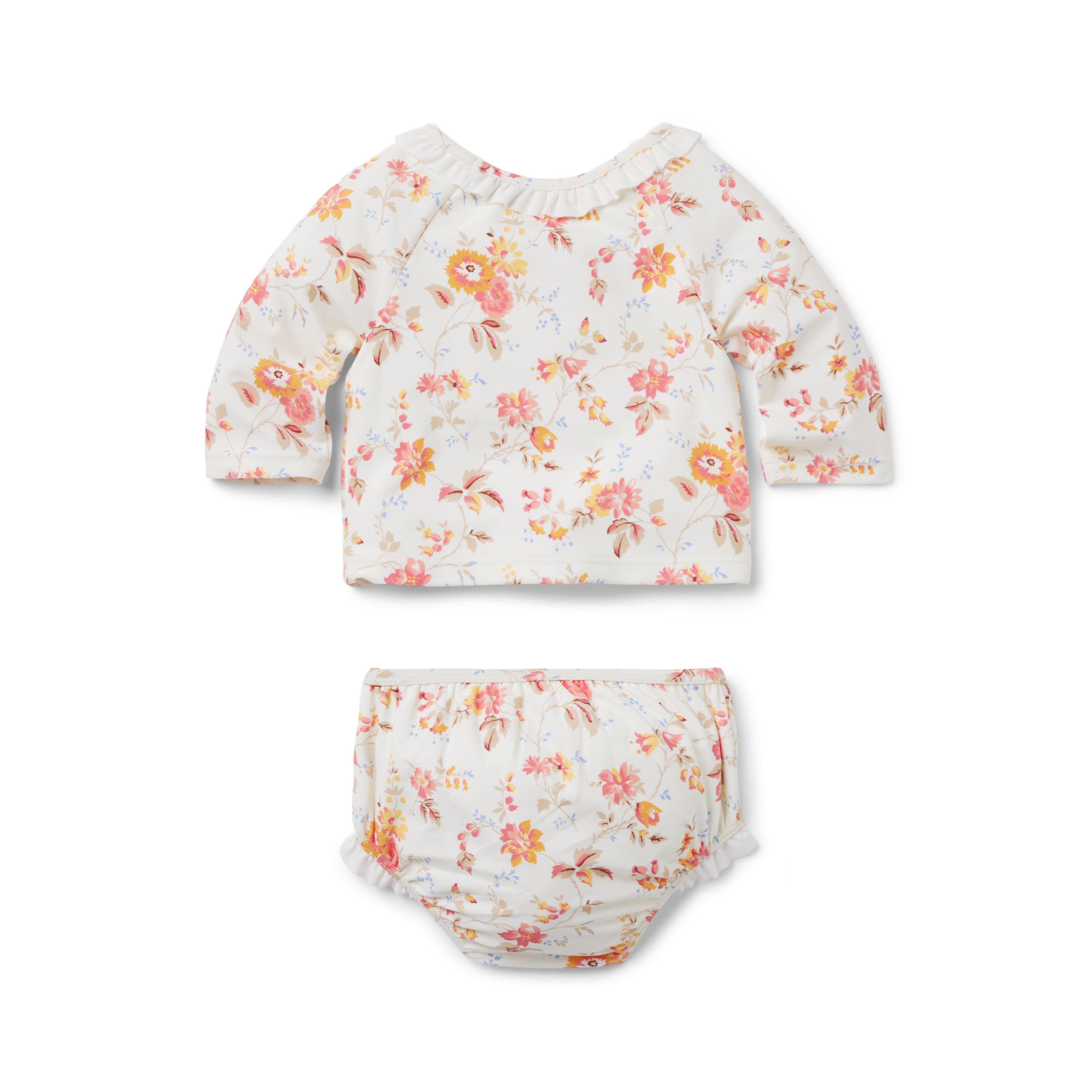 Baby Floral Rash Guard Set image number 1