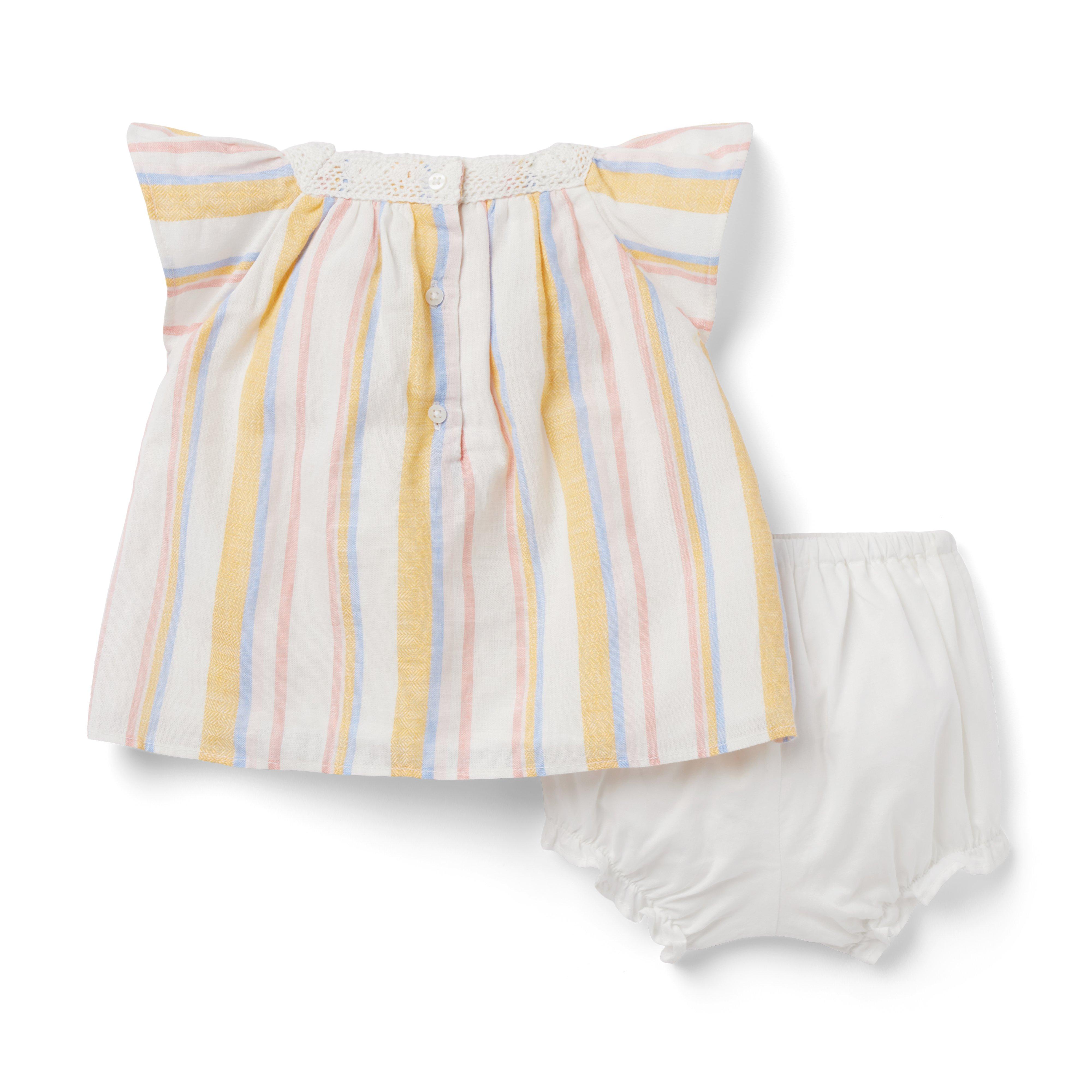 The Striped Linen-Cotton Baby Set image number 2