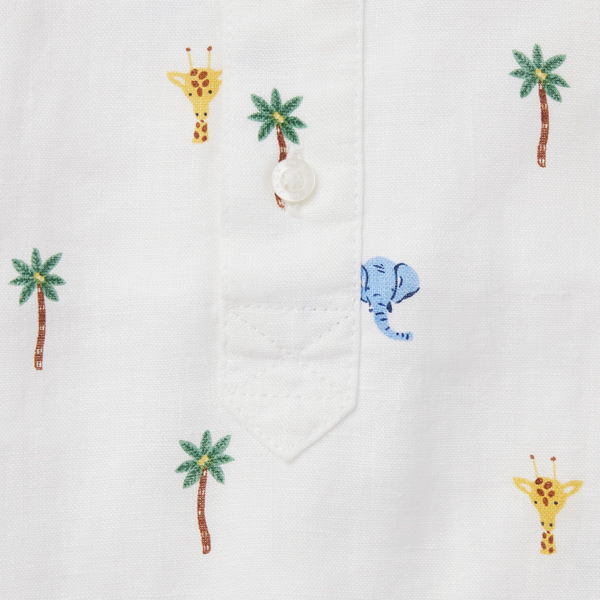 Baby Safari Linen Romper image number 2