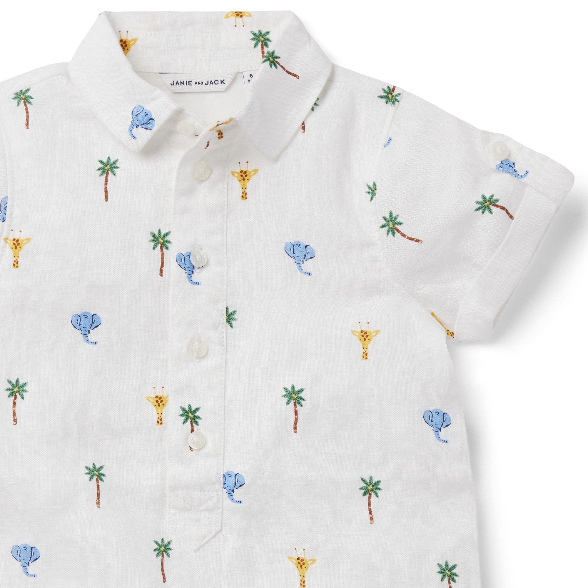 Baby Safari Linen Romper image number 3