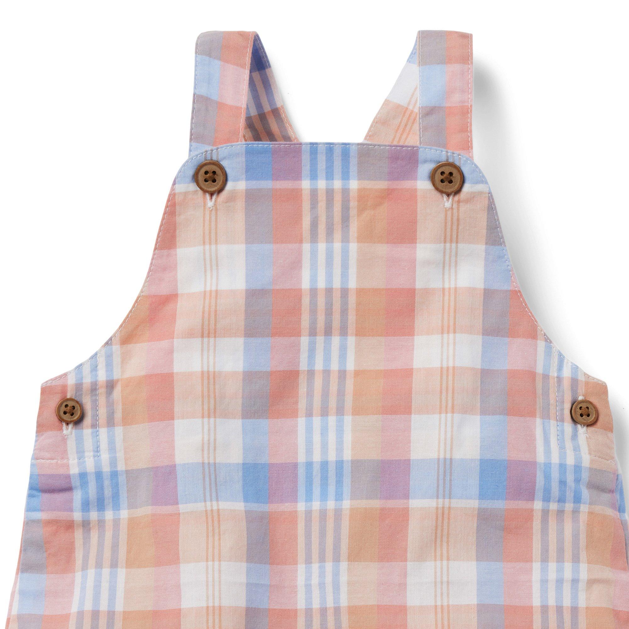 Baby Madras Plaid Overall image number 2