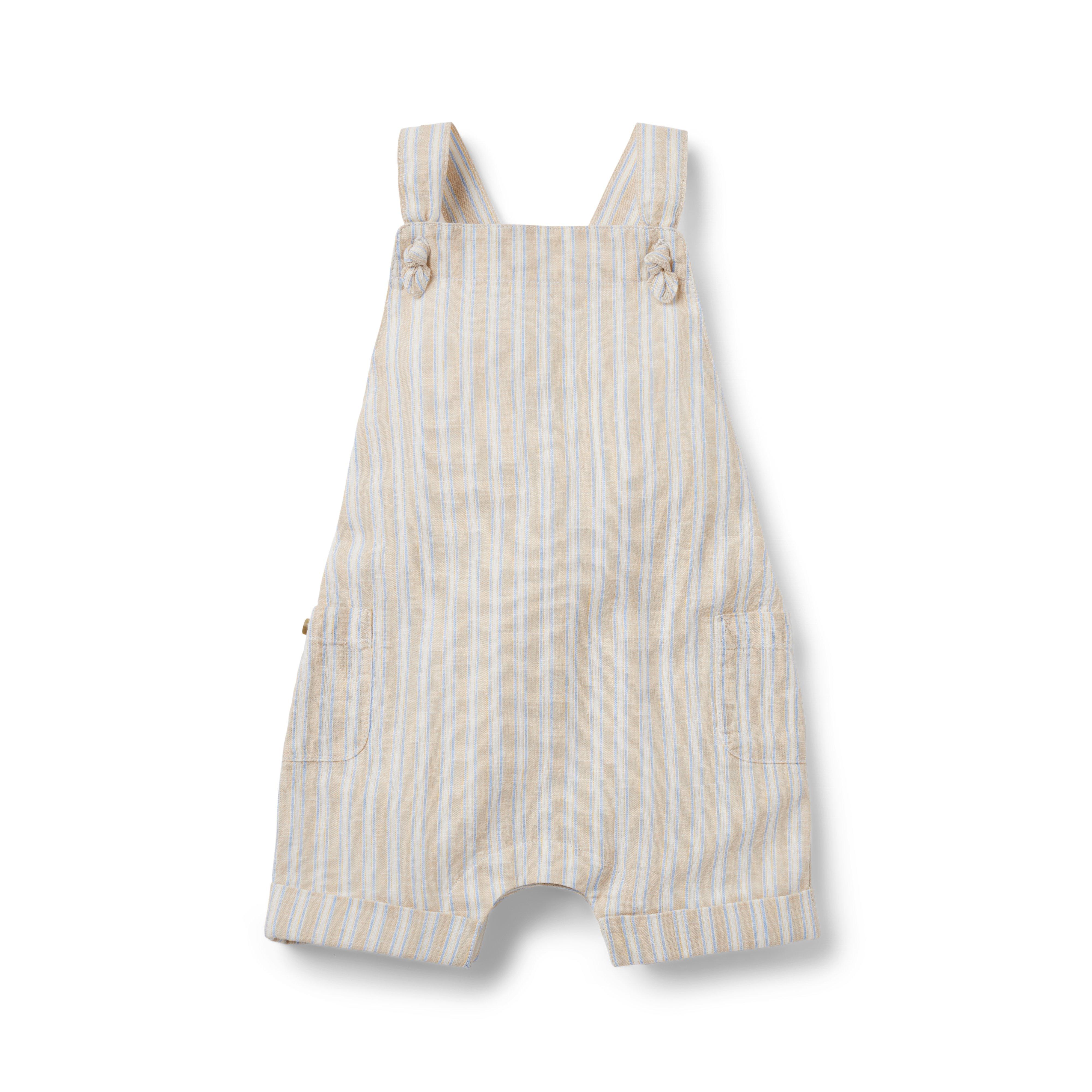 Baby Striped Linen-Cotton Overall