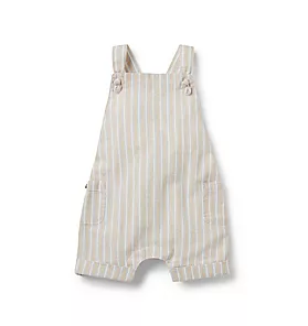 Baby Striped Linen-Cotton Overall
