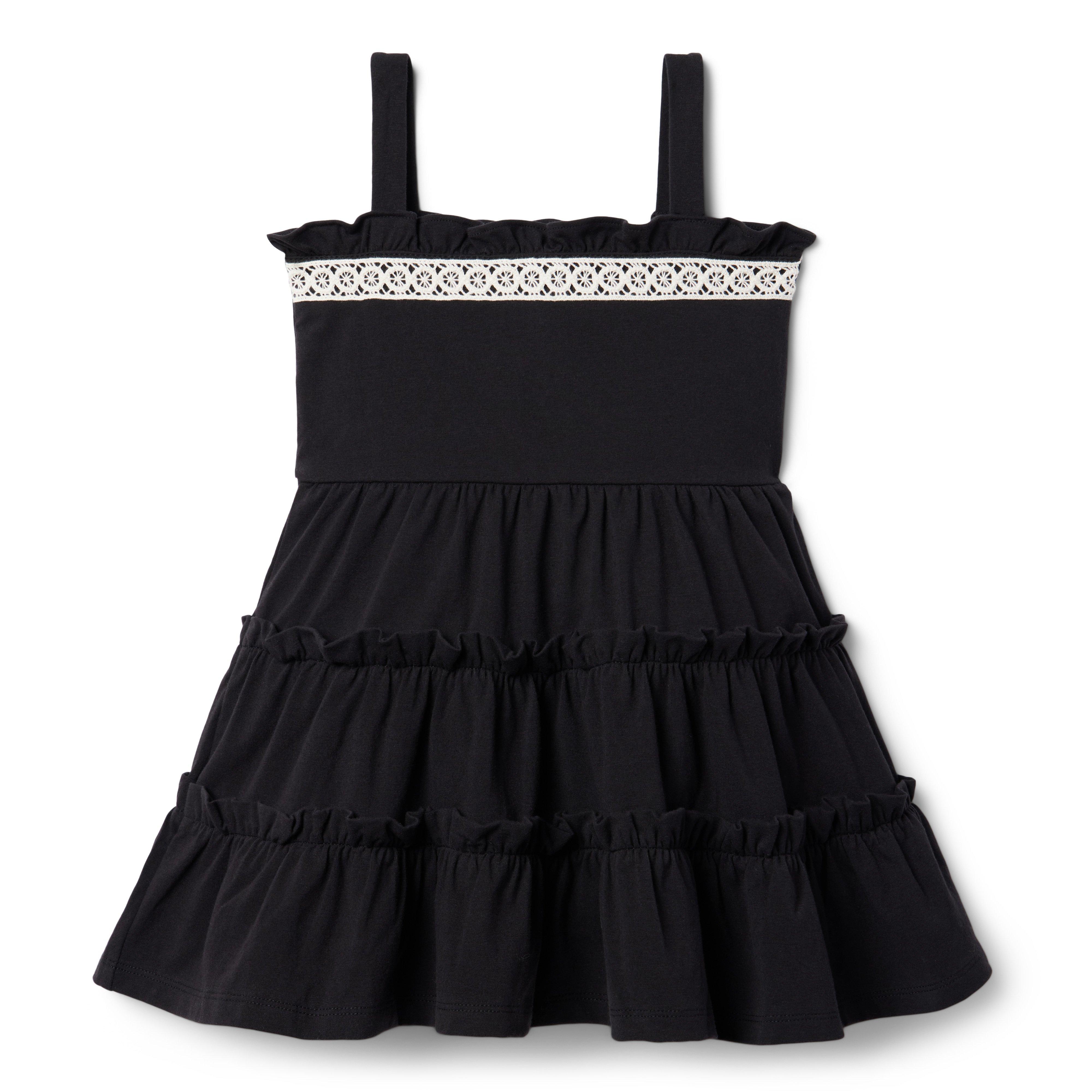 Crochet Trim Tiered Jersey Sundress image number 0