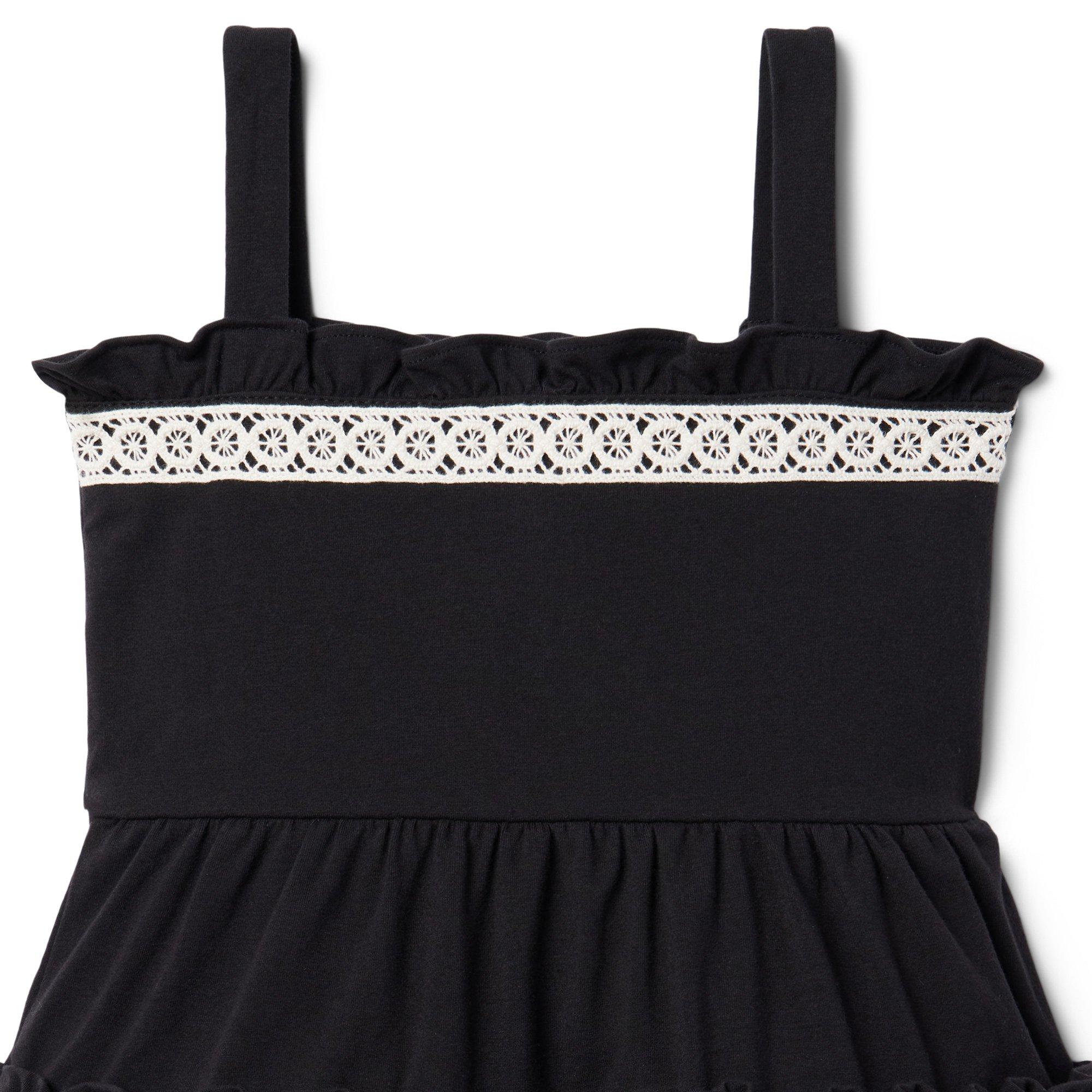 Crochet Trim Tiered Jersey Sundress image number 2