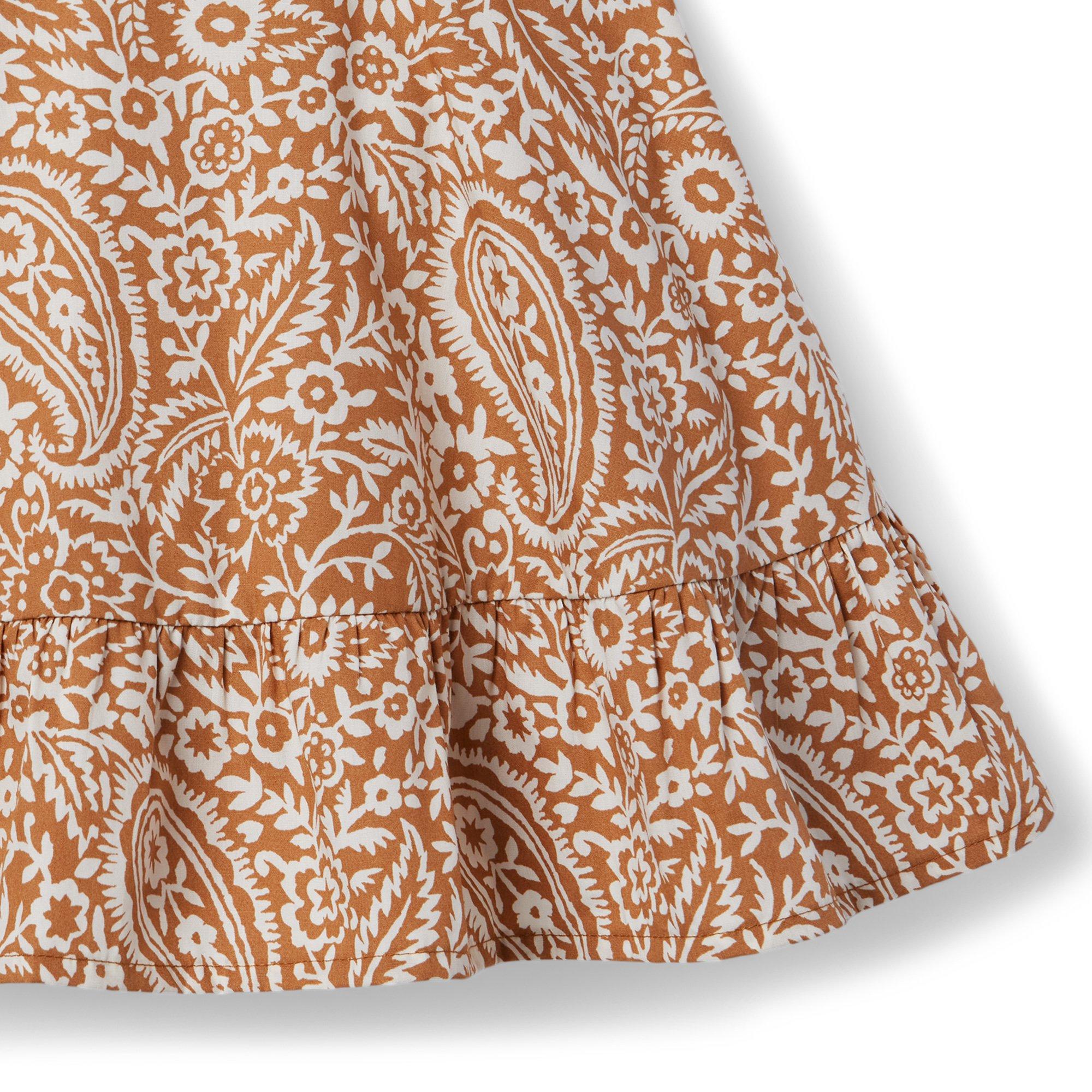 Floral Paisley Poplin Lace Up Sundress image number 3