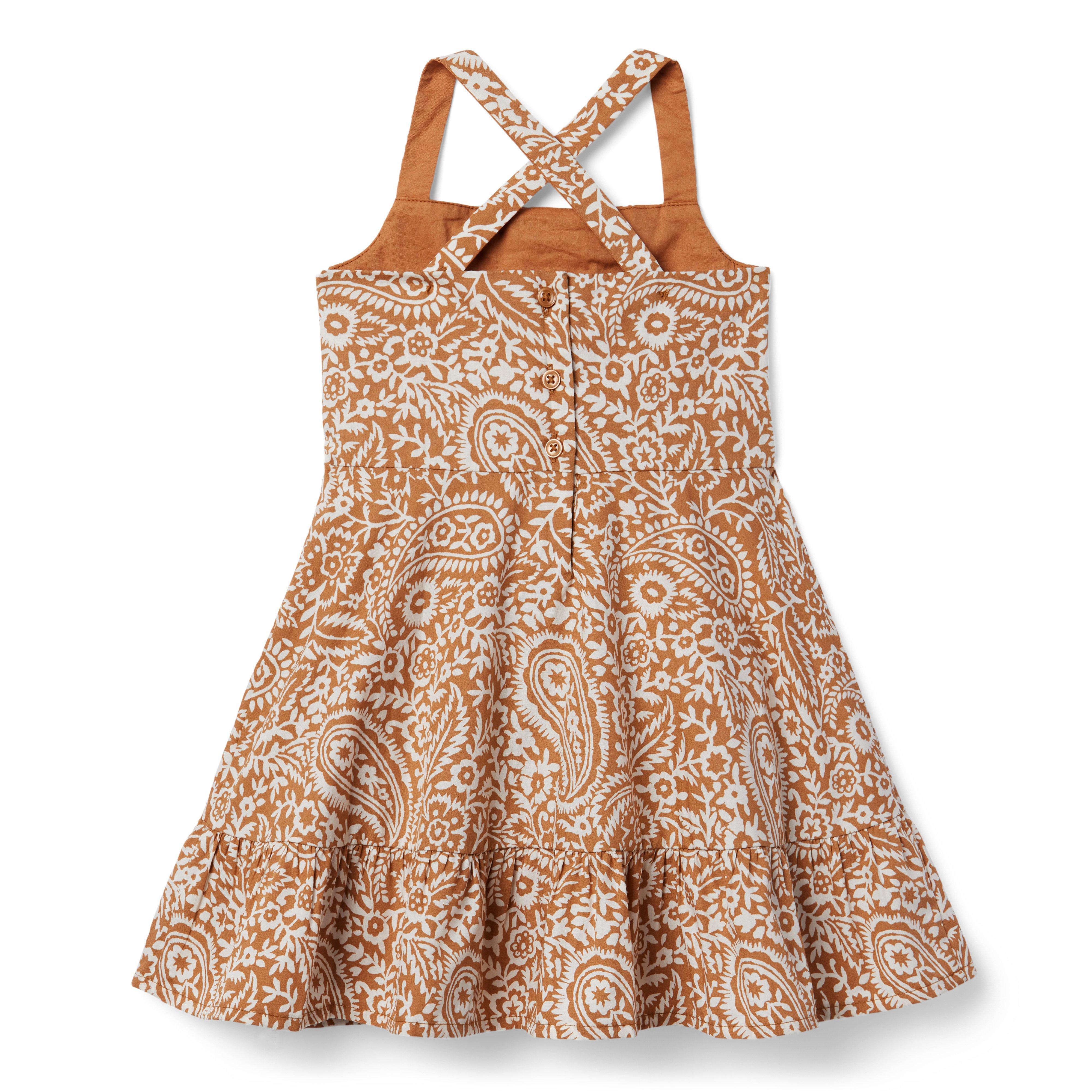 Floral Paisley Poplin Lace Up Sundress image number 1