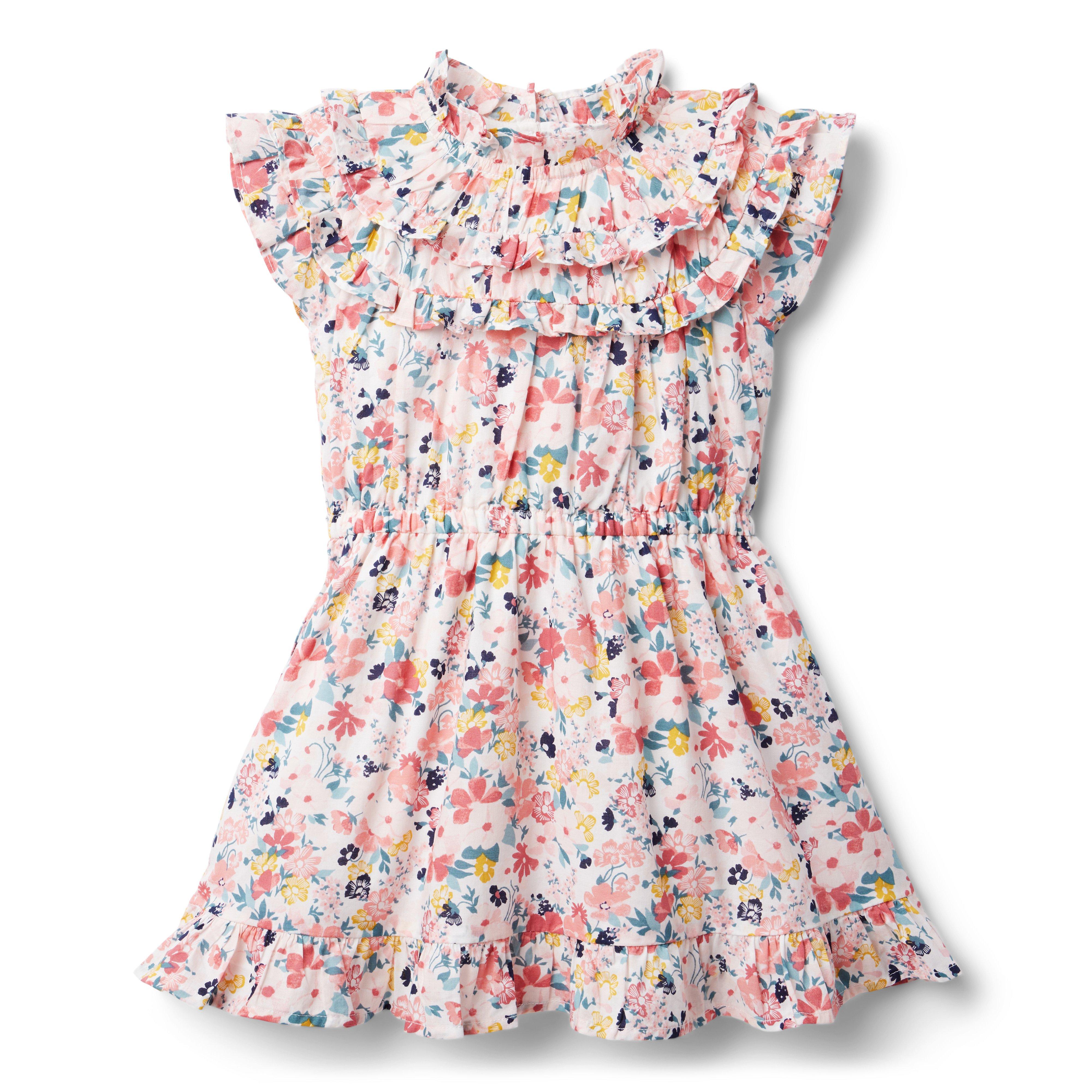 Floral Ruffle Trim Dress image number 1