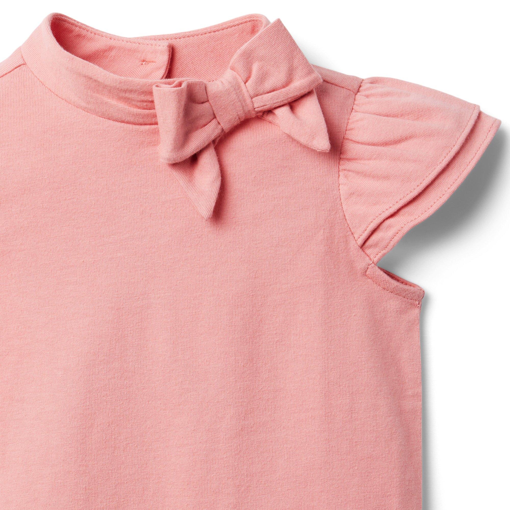Ruffle Sleeve Bow Jersey Top image number 2