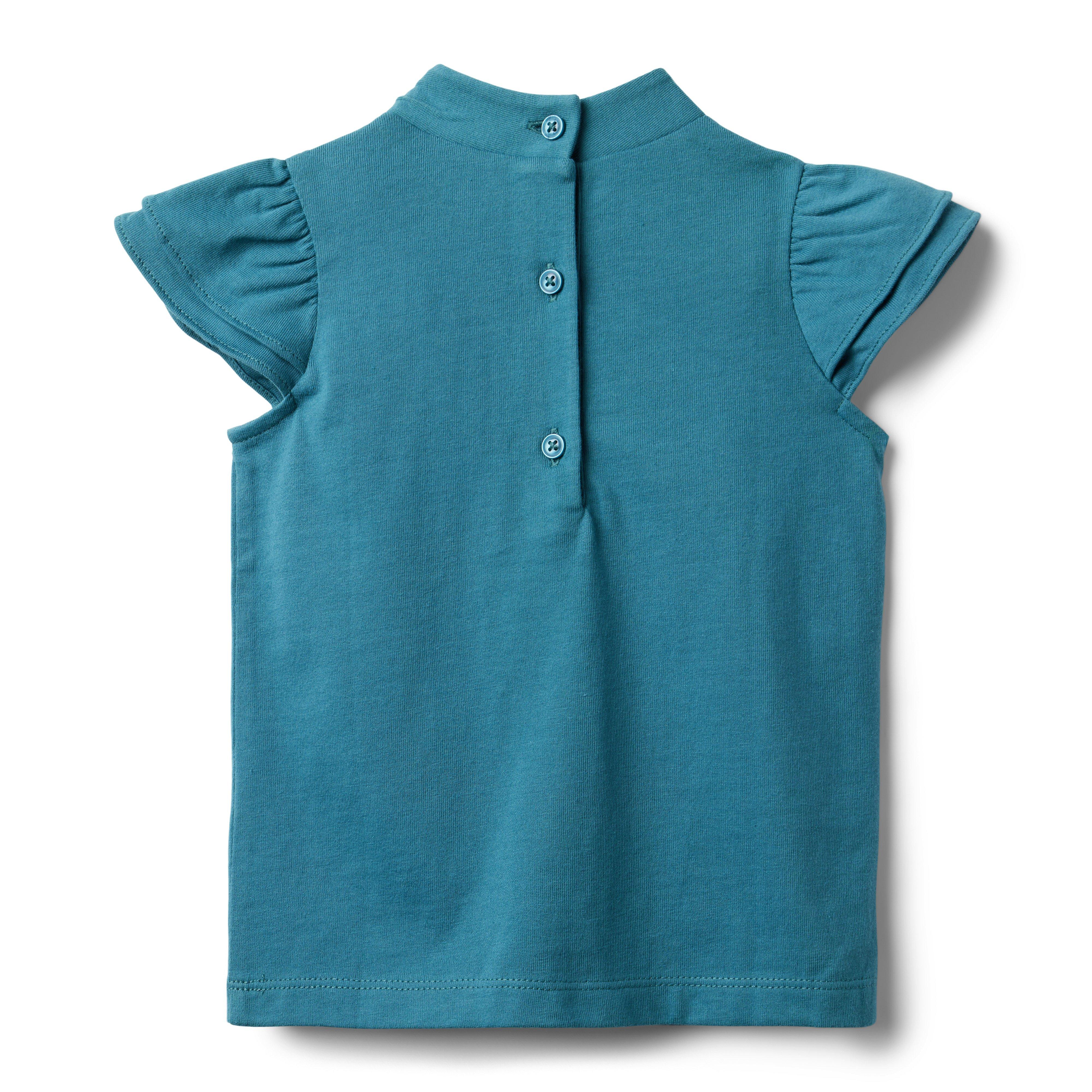 Ruffle Sleeve Bow Jersey Top image number 1