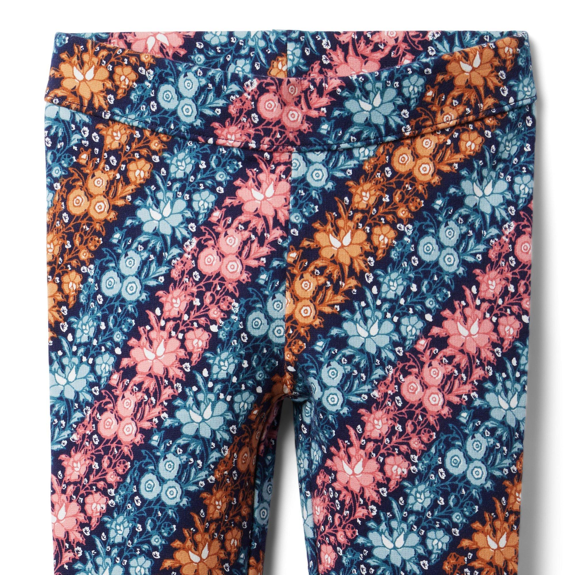 Diagonal Floral Stripe Ponte Pant image number 1