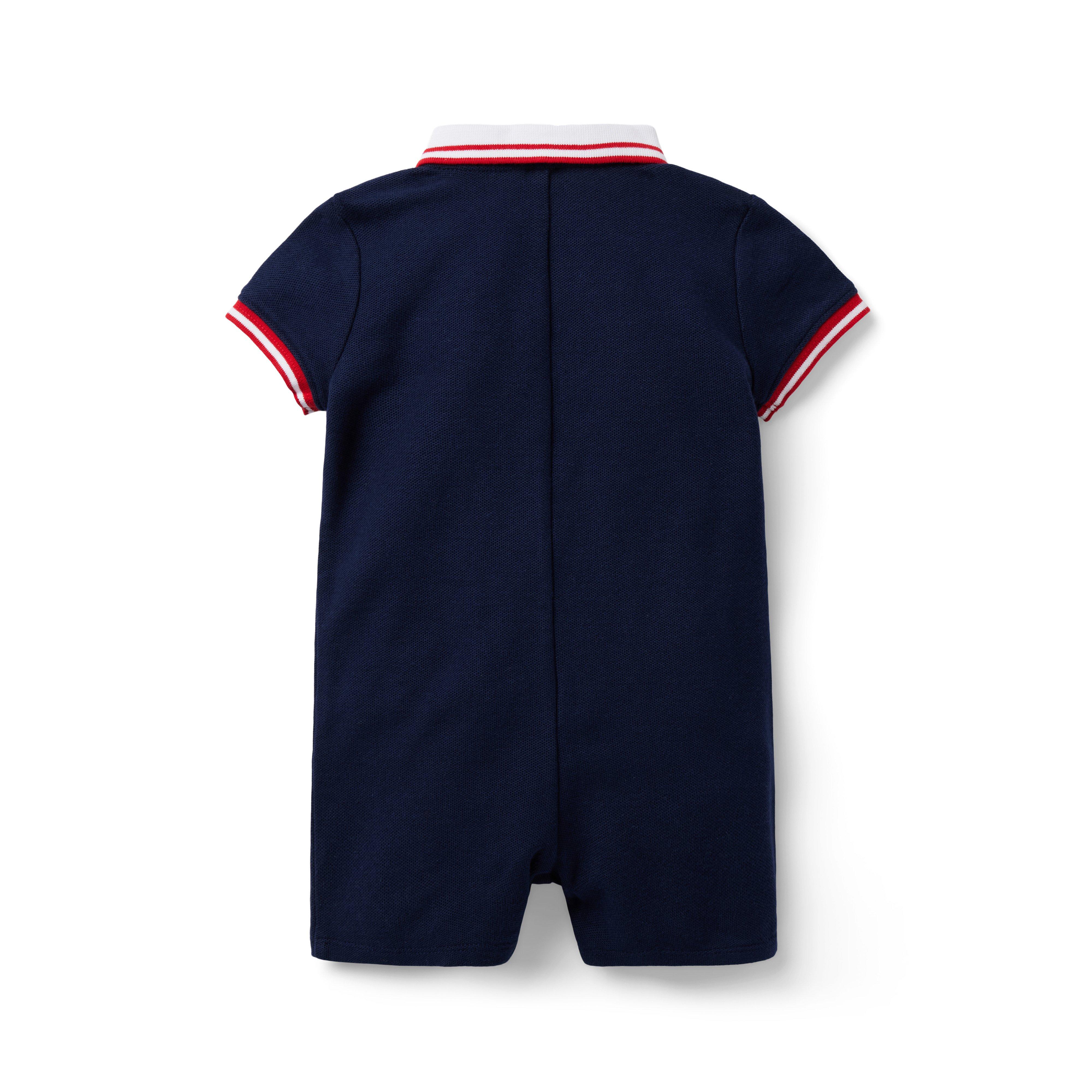 Baby Pique Polo Romper image number 1