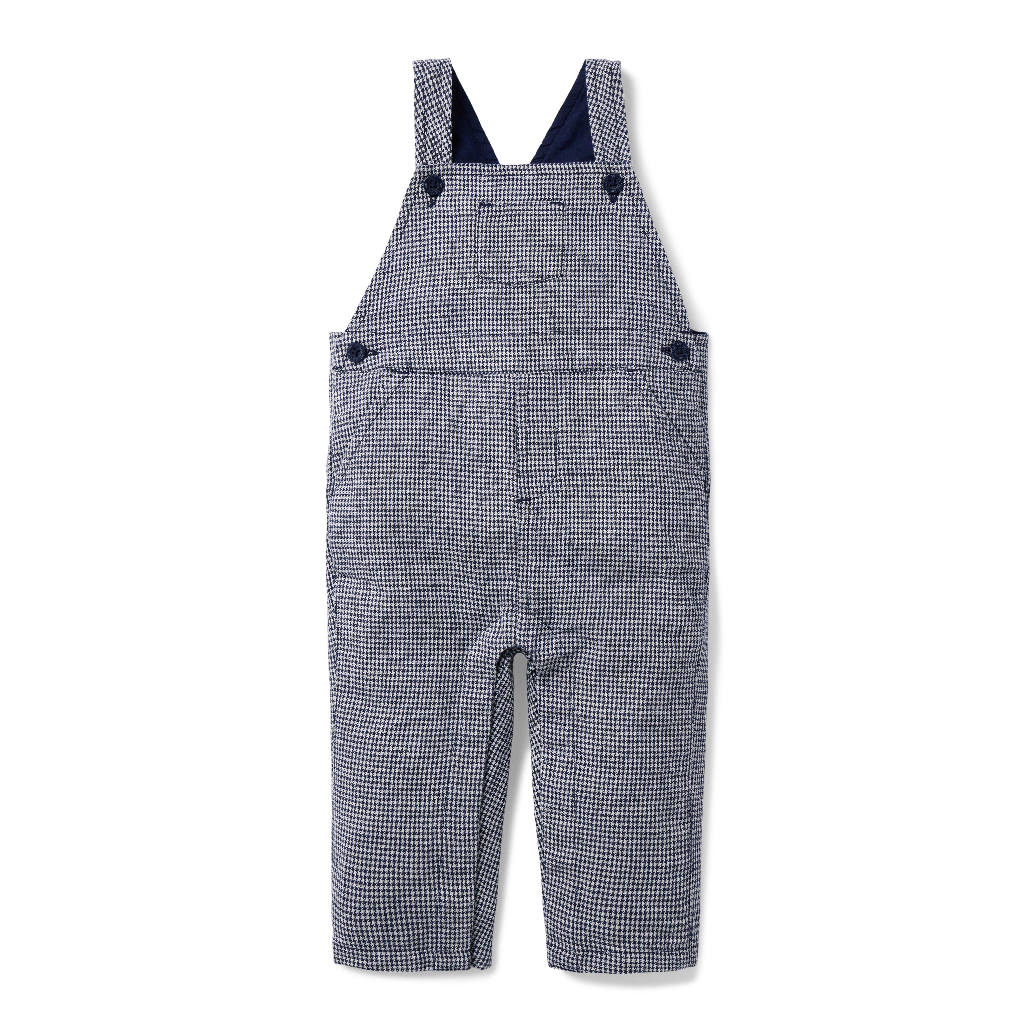Baby Houndstooth Linen Overall image number 0