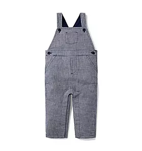 Baby Houndstooth Linen Overall