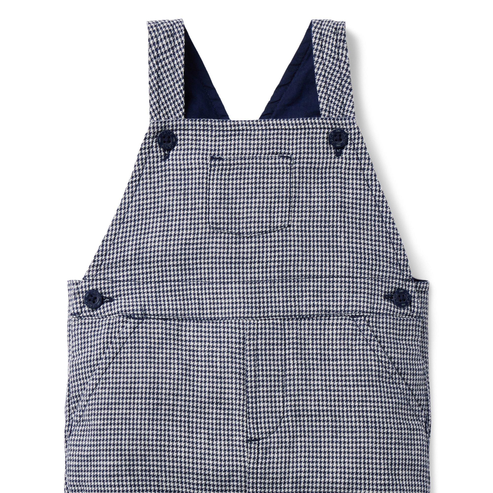 Baby Houndstooth Linen Overall image number 3