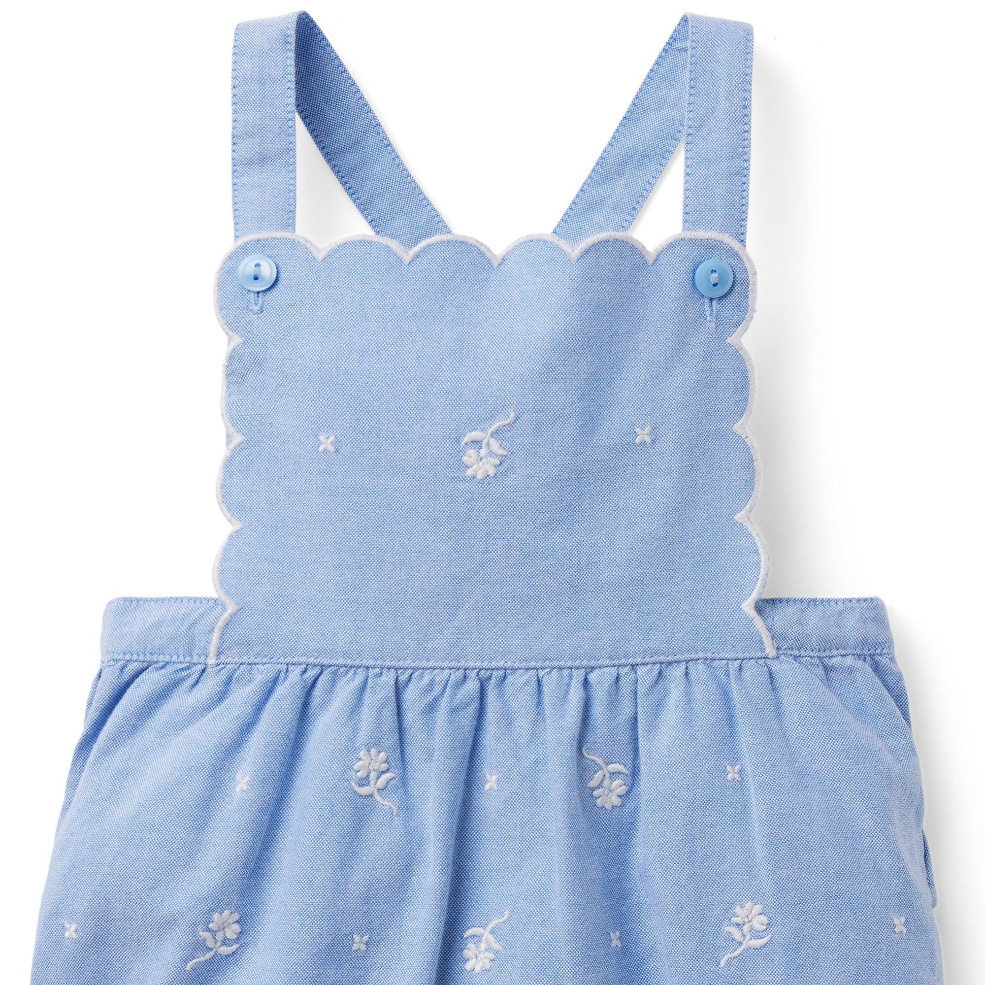 Baby Embroidered Floral Oxford Overall image number 2
