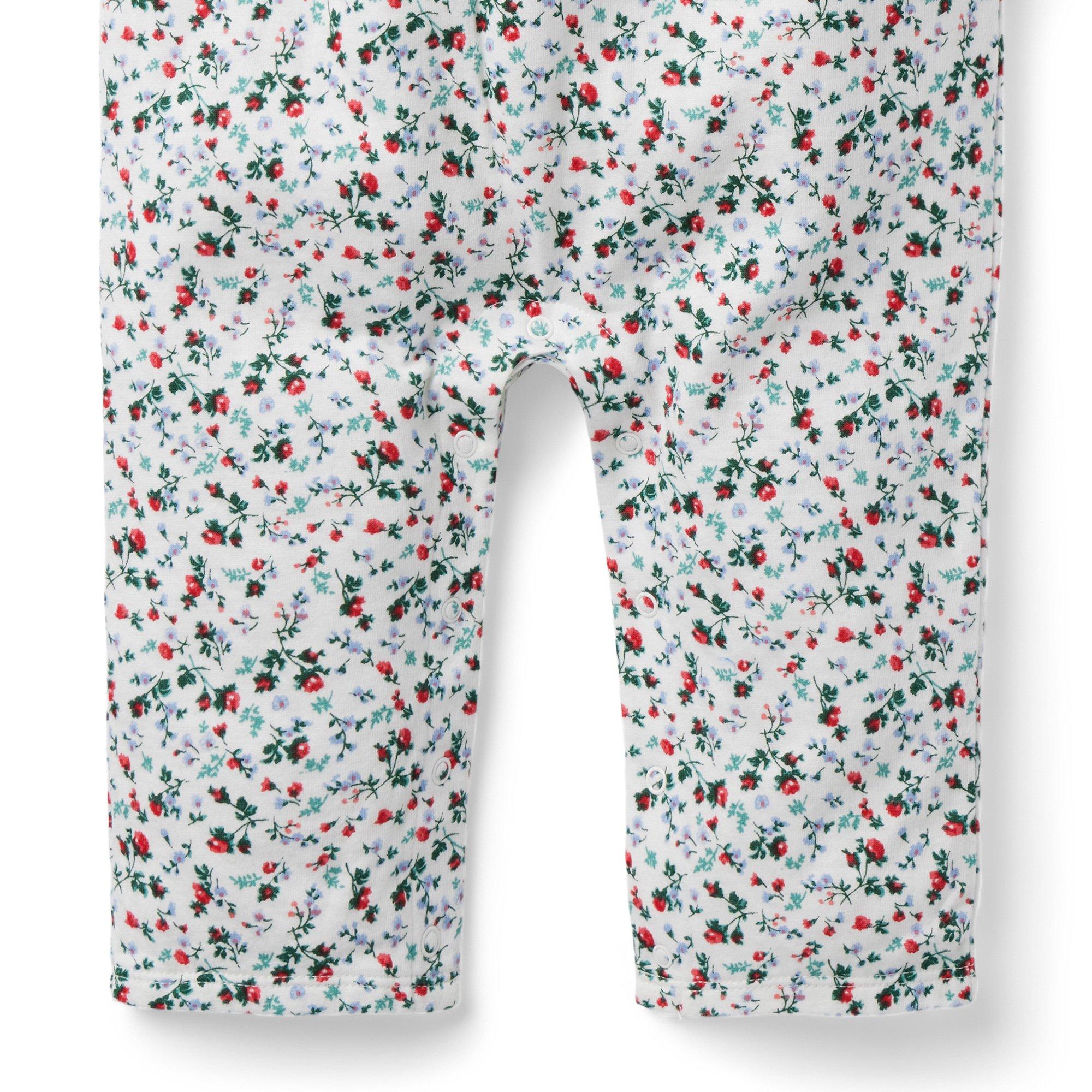 Floral Ruffle Collared One-Piece image number 3