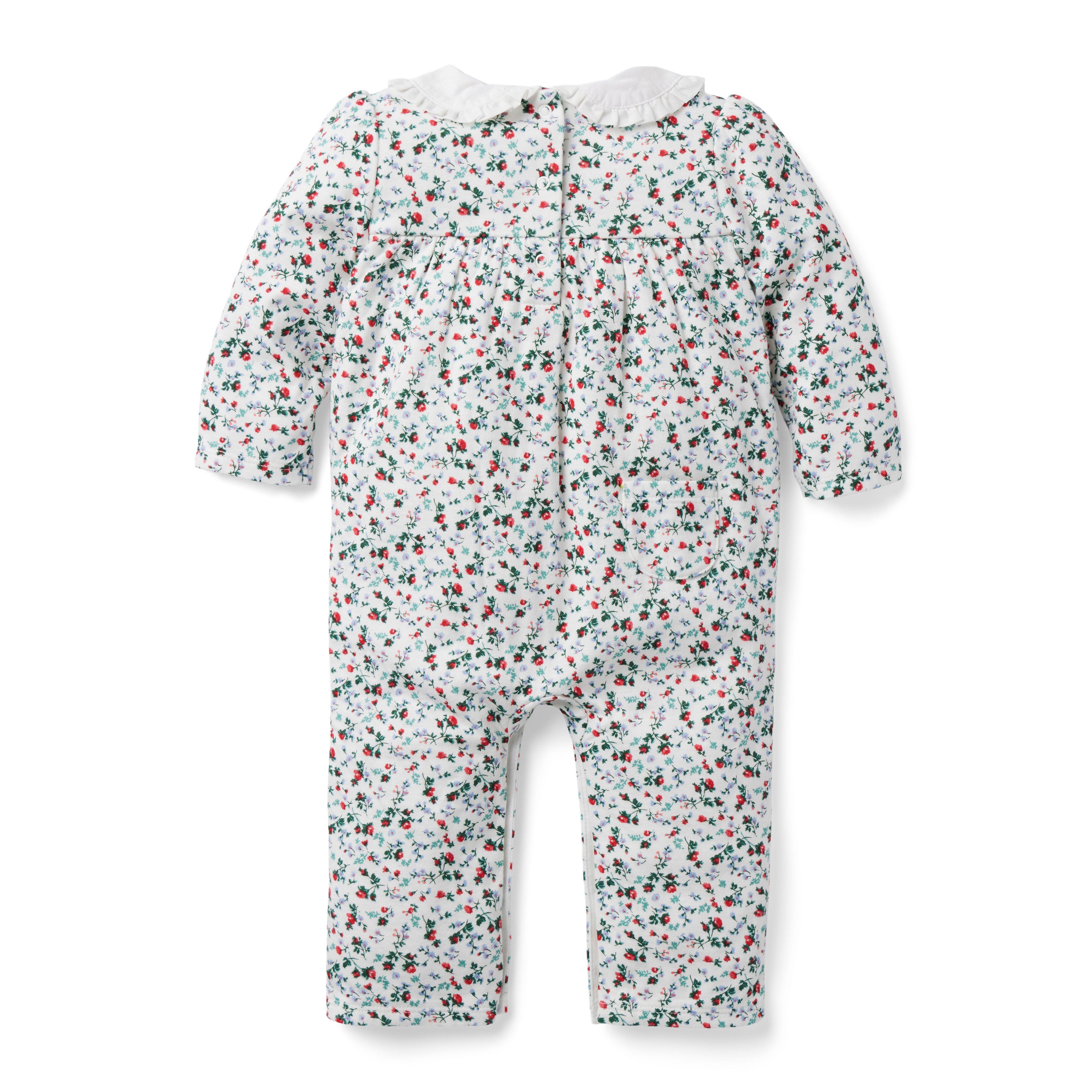Floral Ruffle Collared One-Piece image number 1