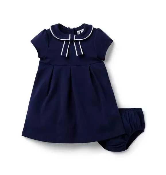 Baby Bow Collar Ponte Dress image number 3