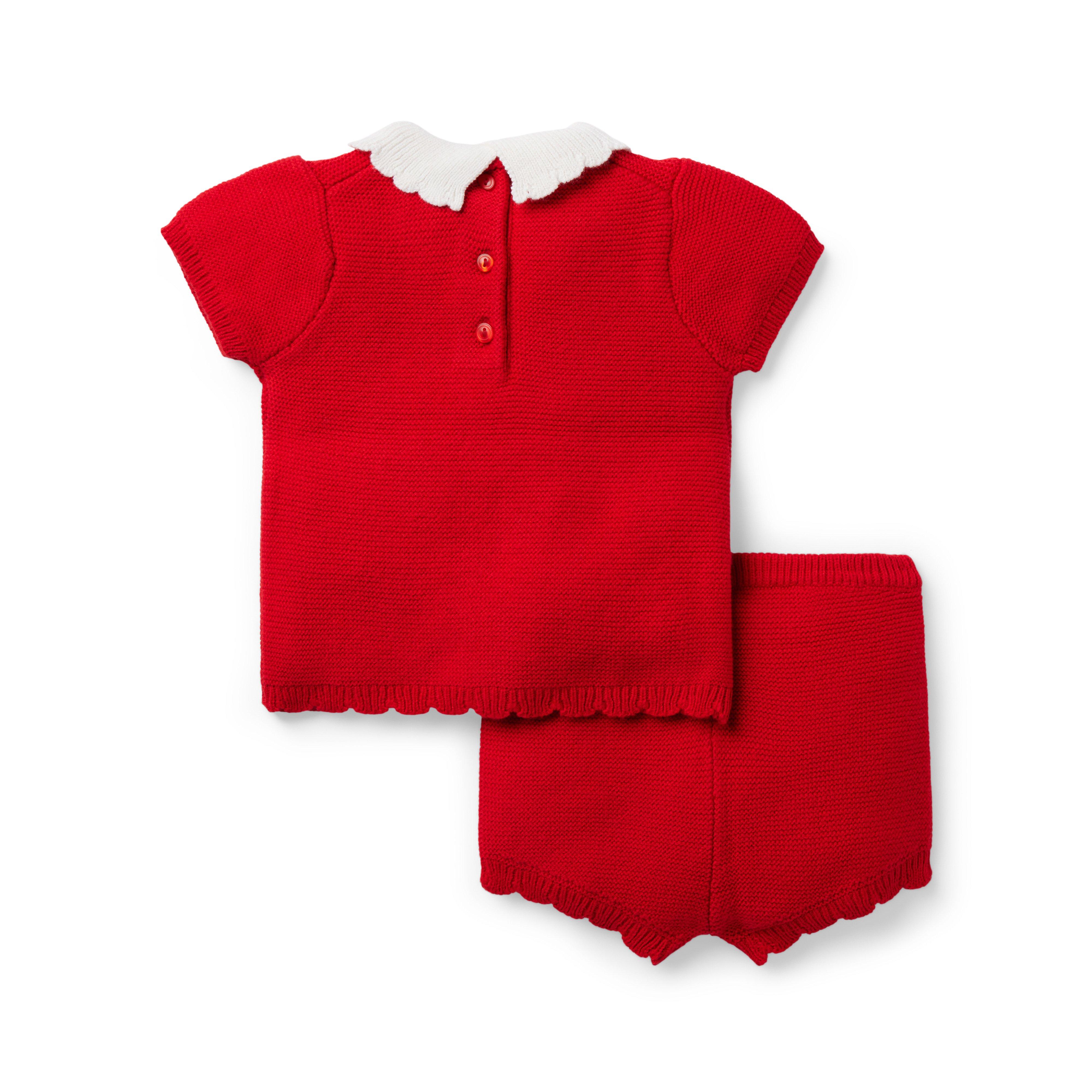 Baby Pointelle Sweater Matching Set image number 1