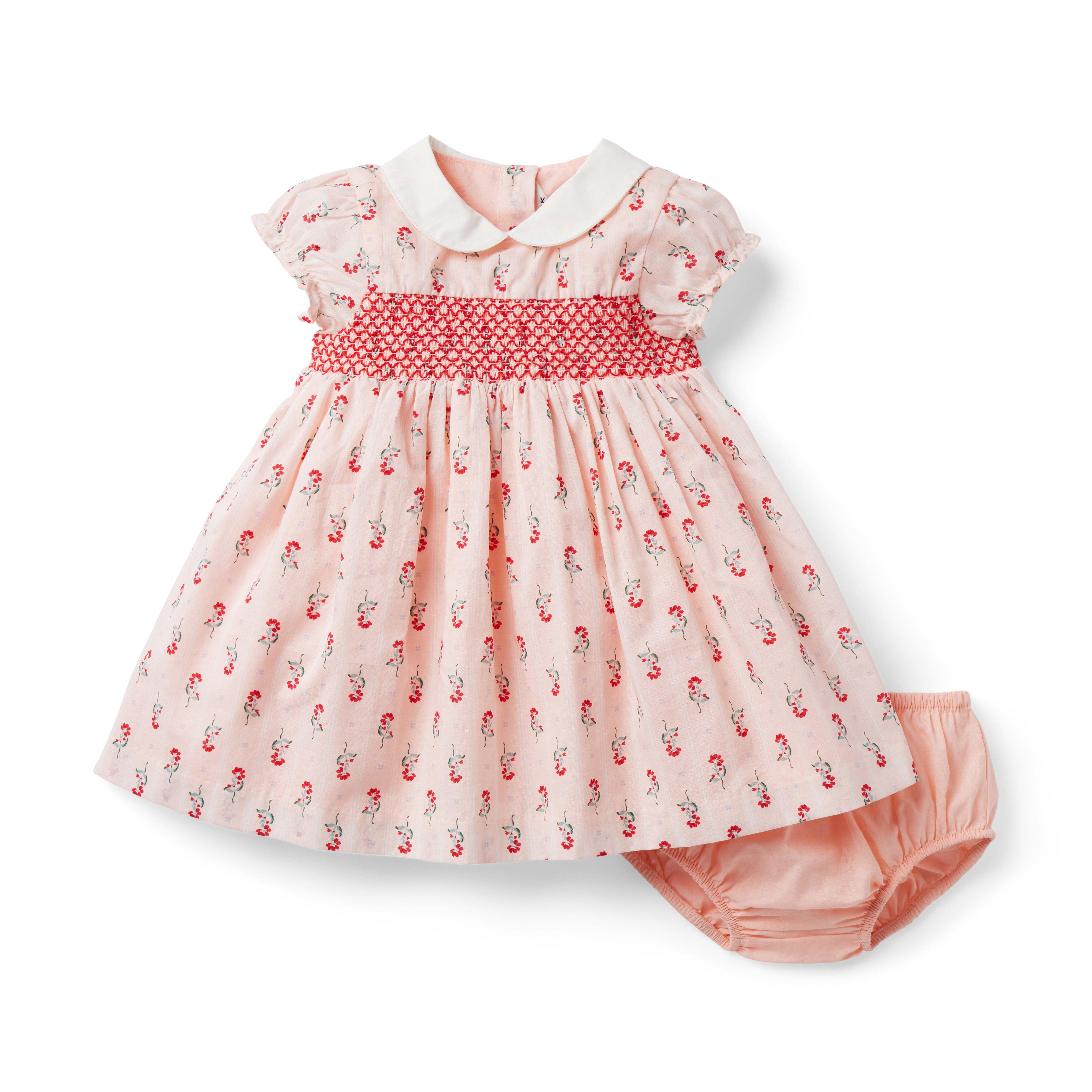 Pink floral baby discount dress