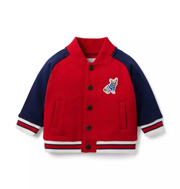 Baby French Terry Varsity Jacket